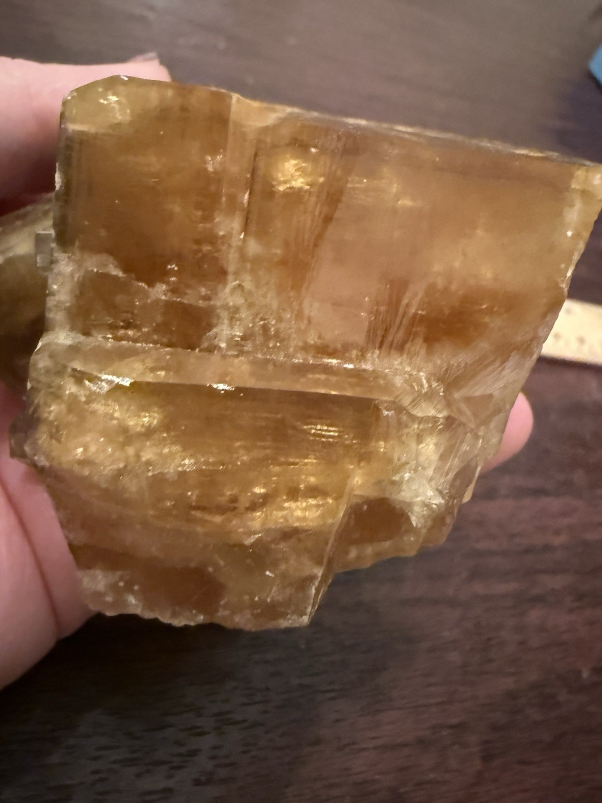 Golden Barite China 2+ Pounds Mineral Specimen With Stand