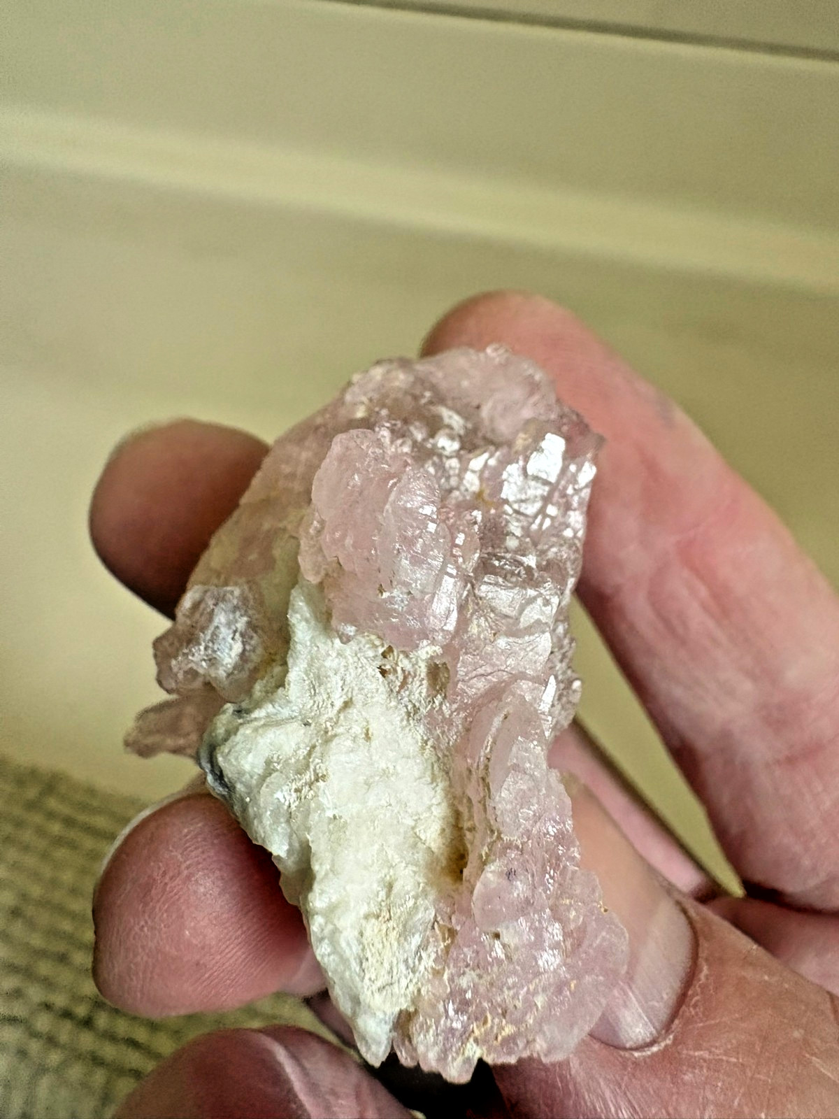 Rose Quartz, crystalline, Taquaral, Itinga, Minas Gerais, Brazil