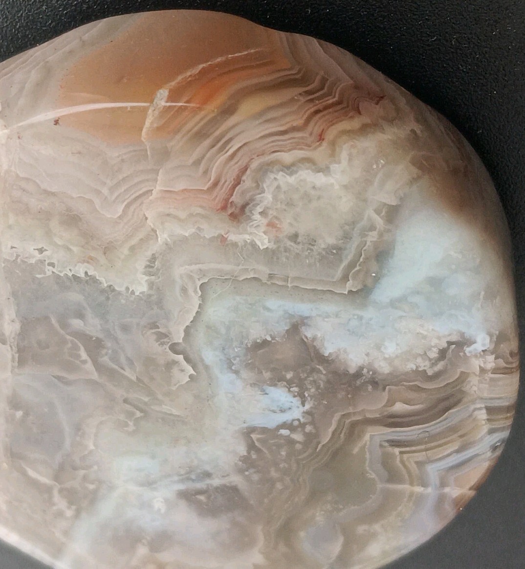 Crazy Lace Agate Natural Cabochon Semiprecious Gemstone 1-5/16″ Wide 1/4″ Thick