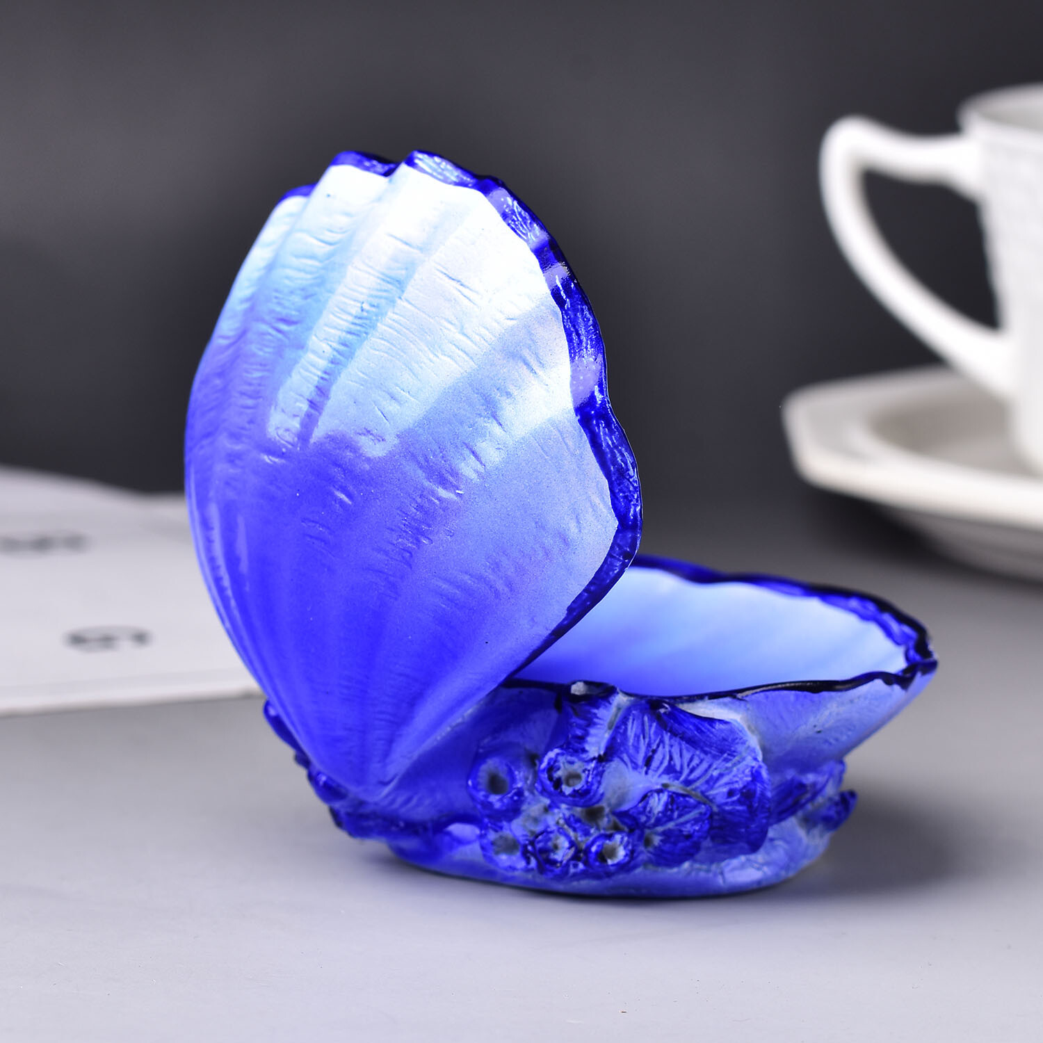 Pearl Shell Crystal Ball Stand Base Resin Home Decor Sphere Holder Multi-color