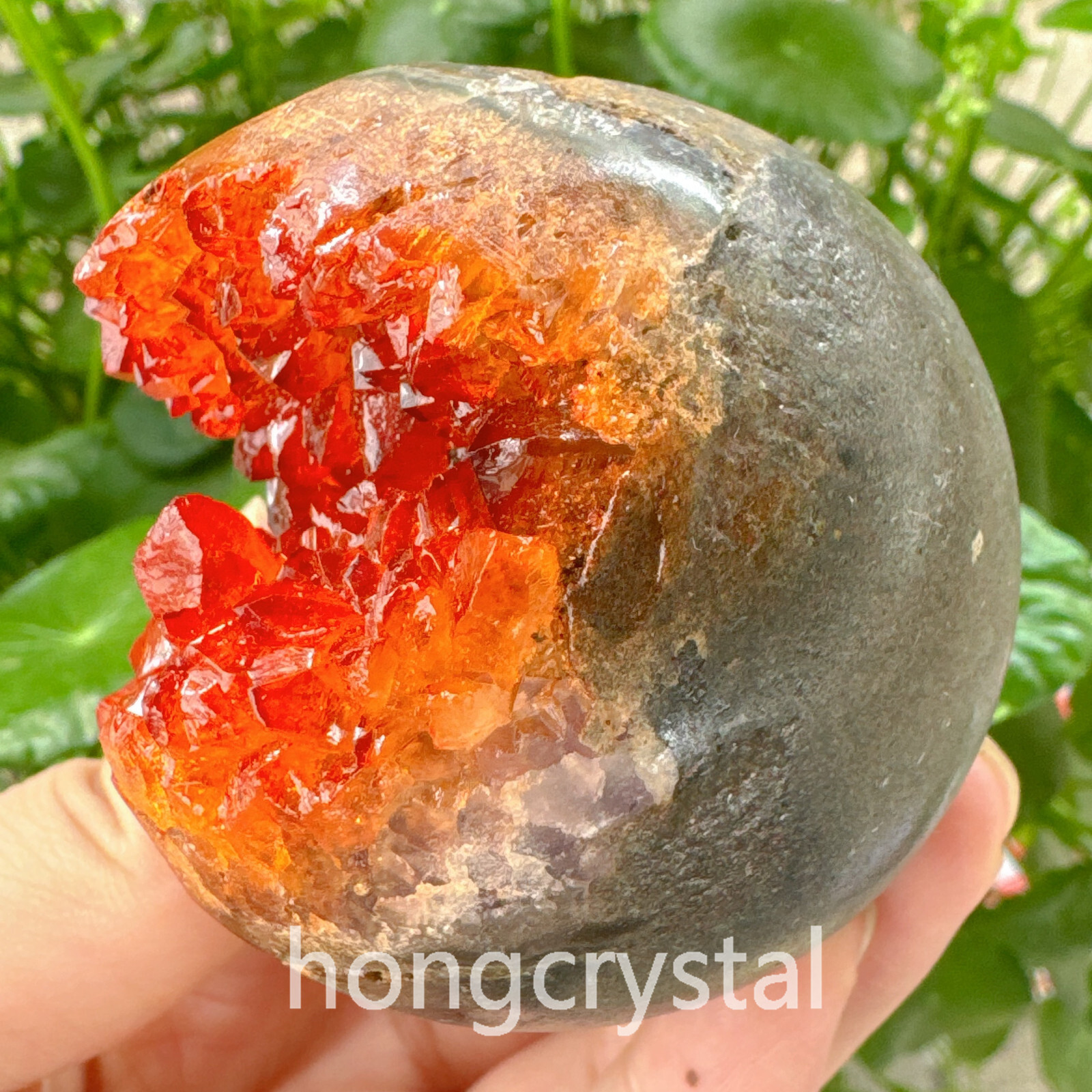 200g-300g Natural Citrine geode quartz cluster crystal specimen healing