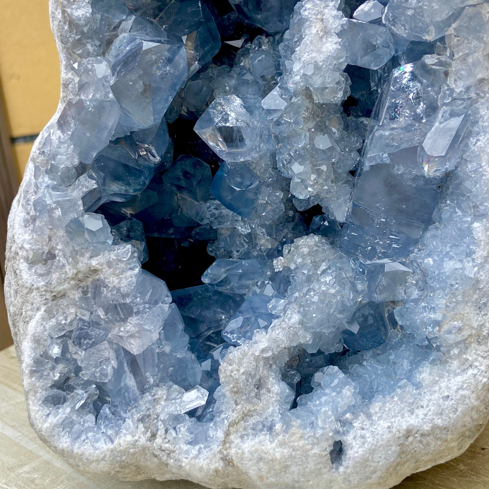 25.35LB Natural Beautiful Blue Celestite Crystal Geode Cave Mineral Specimen