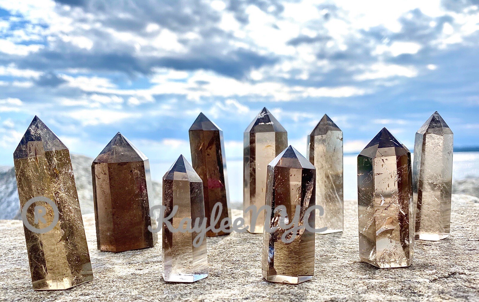 Wholesale Lot 1 Lb Natural Smoky Quartz Obelisk Tower Point Crystal Energy