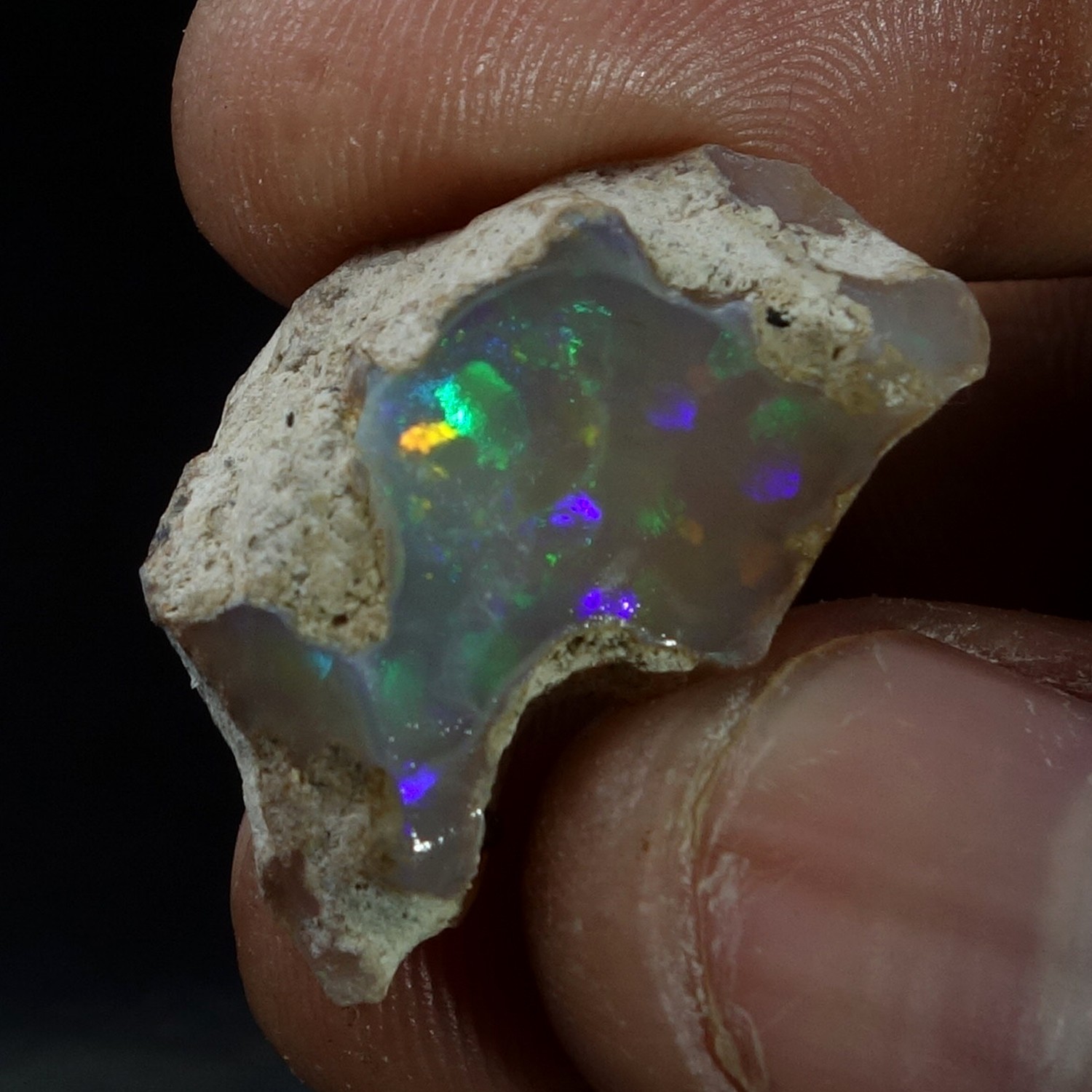 16.00 Cts. AAA+ Ethiopian Rough Top Multi Fire Opal Specimen Opal Loose Gemstone