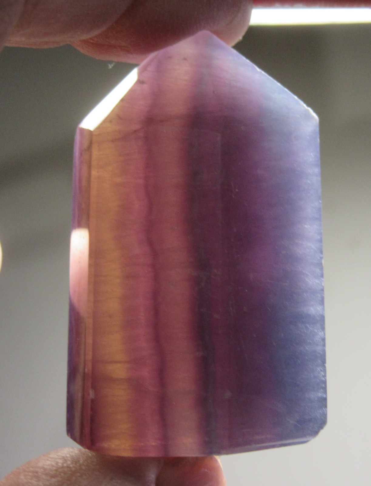 Polished Purple Fluorite 1 7/8 Inch Point Collectible PPFPC-1.8