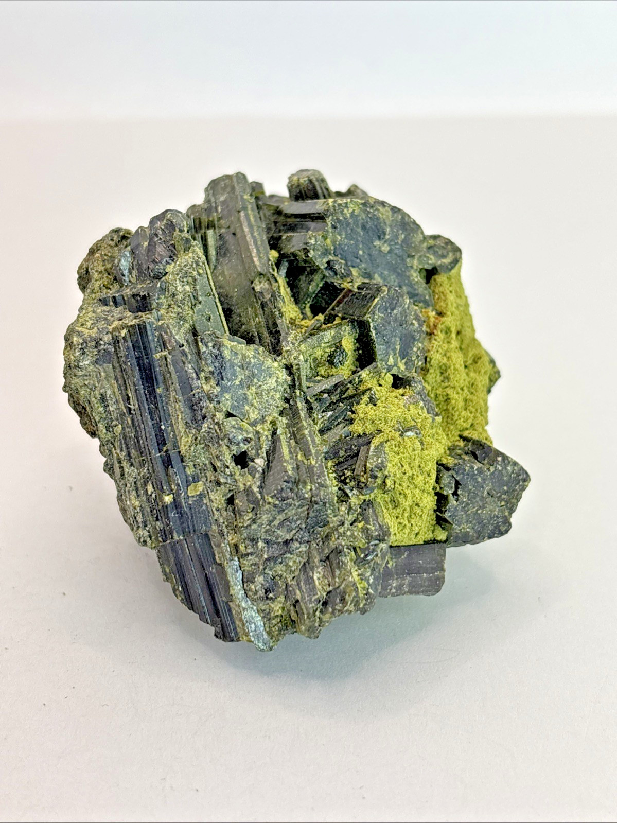 Beautiful Green Epidote Crystal Specimen 206 Grams