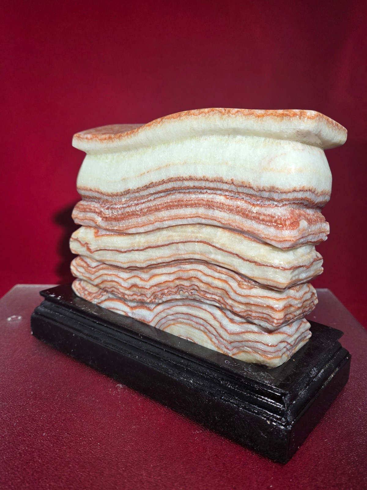 9.44 Lb Pork Stone Meat Specimen Crystal Rough w/Holder Display Reiki Healing