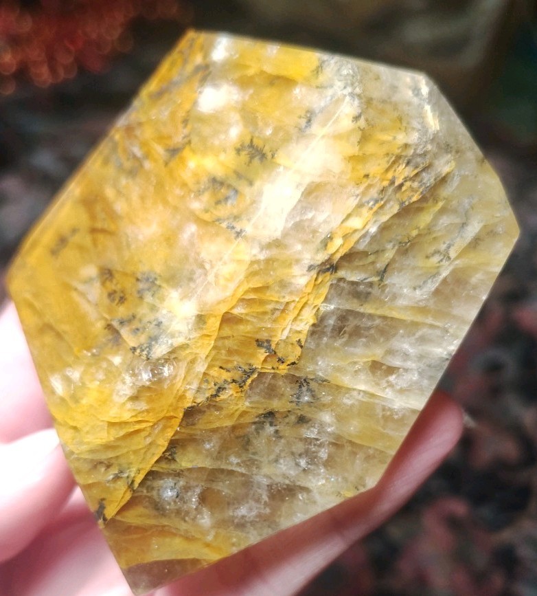 Dendritic Quartz Freeform Golden Healer+Iron Inclusions Crystal Point