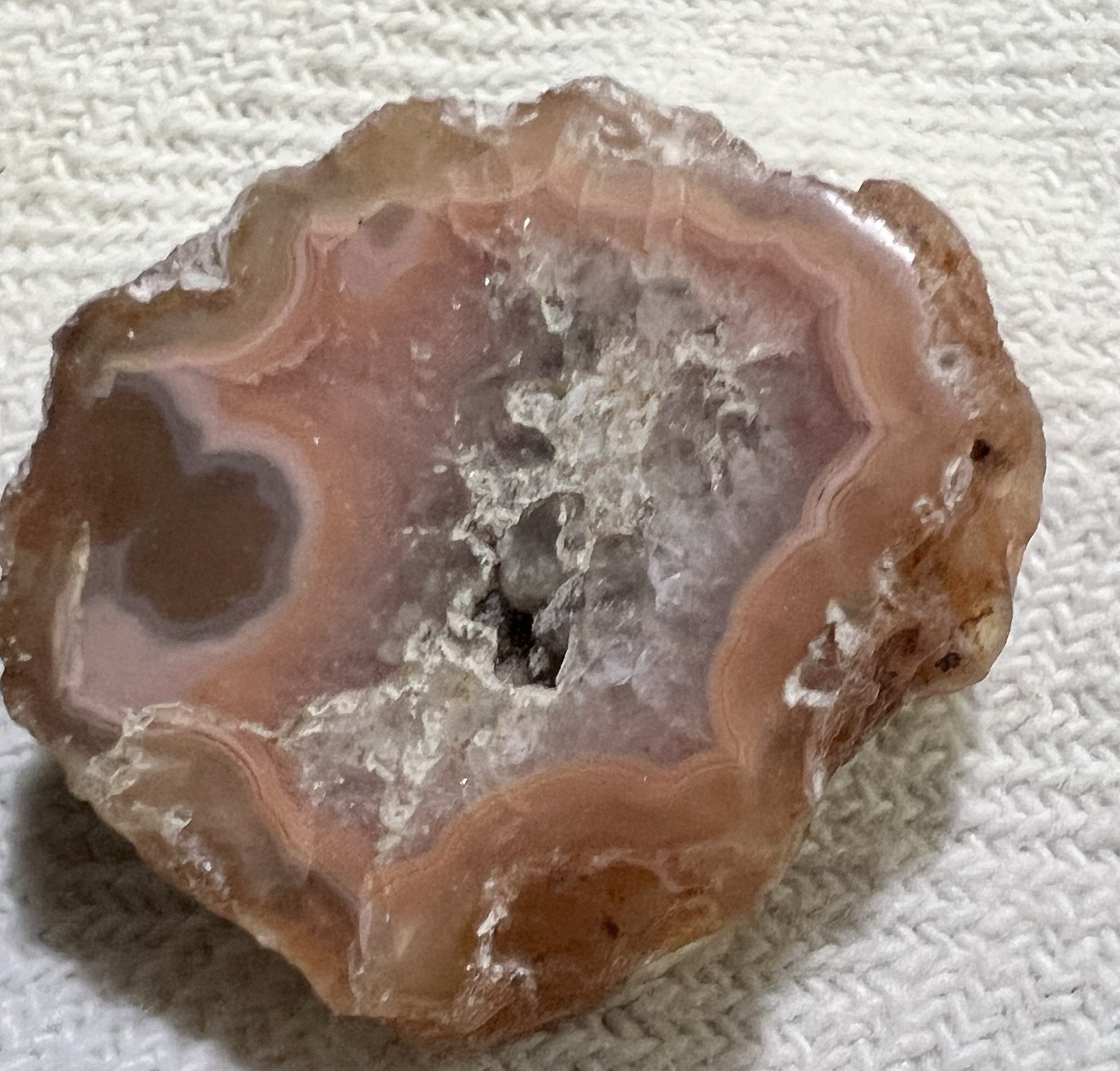 MalawiAgate/Geode HALVES Mixed Lot of 3 Banded Slices polished display specimen