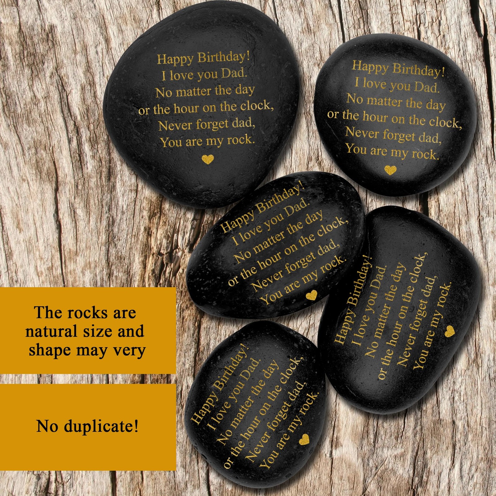 You Are My Rock Engraved Decorative Stone Dad Birthday Gifts From Son Daughter