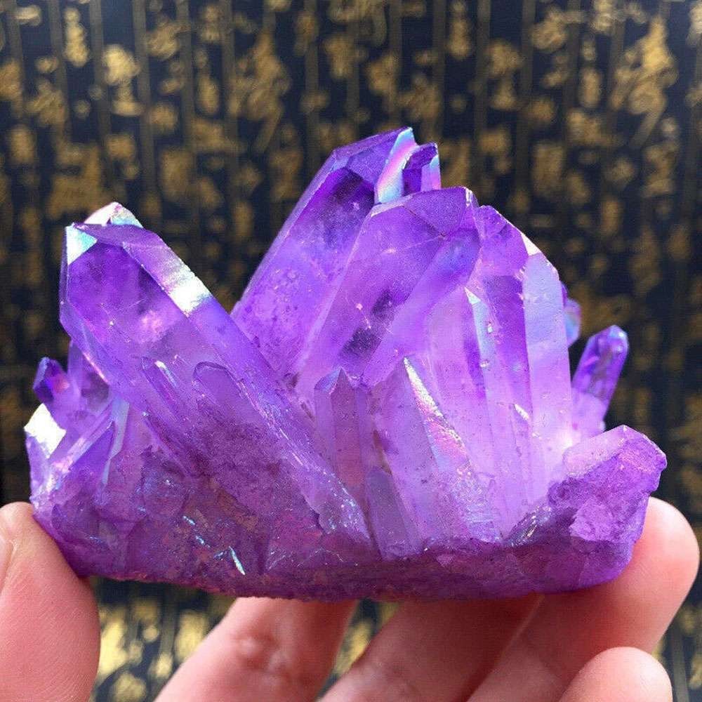 50g Raw Amethyst Crystal Quartz Cluster Specimens Healing Reiki Ornaments