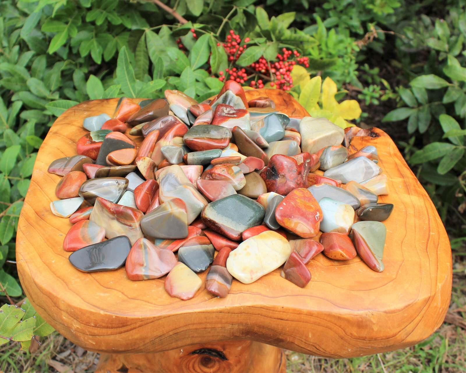 1/4 lb Bulk Lot Polychrome Jasper Tumbled Stones (Crystal Healing) 4 oz