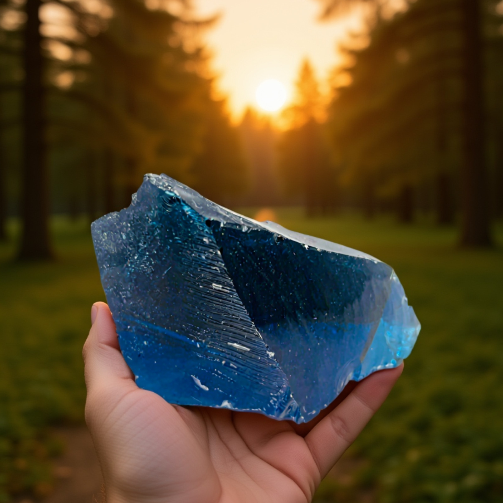 Premium 550-650CT Raw Blue Obsidian Crystal | Natural Rough Gemstone for Energy