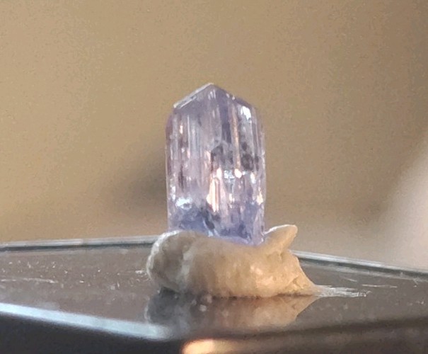 ~ 14ct Naturally Etched Unheated Tanzanite Crystal – Tabular Thumbnail Specimen