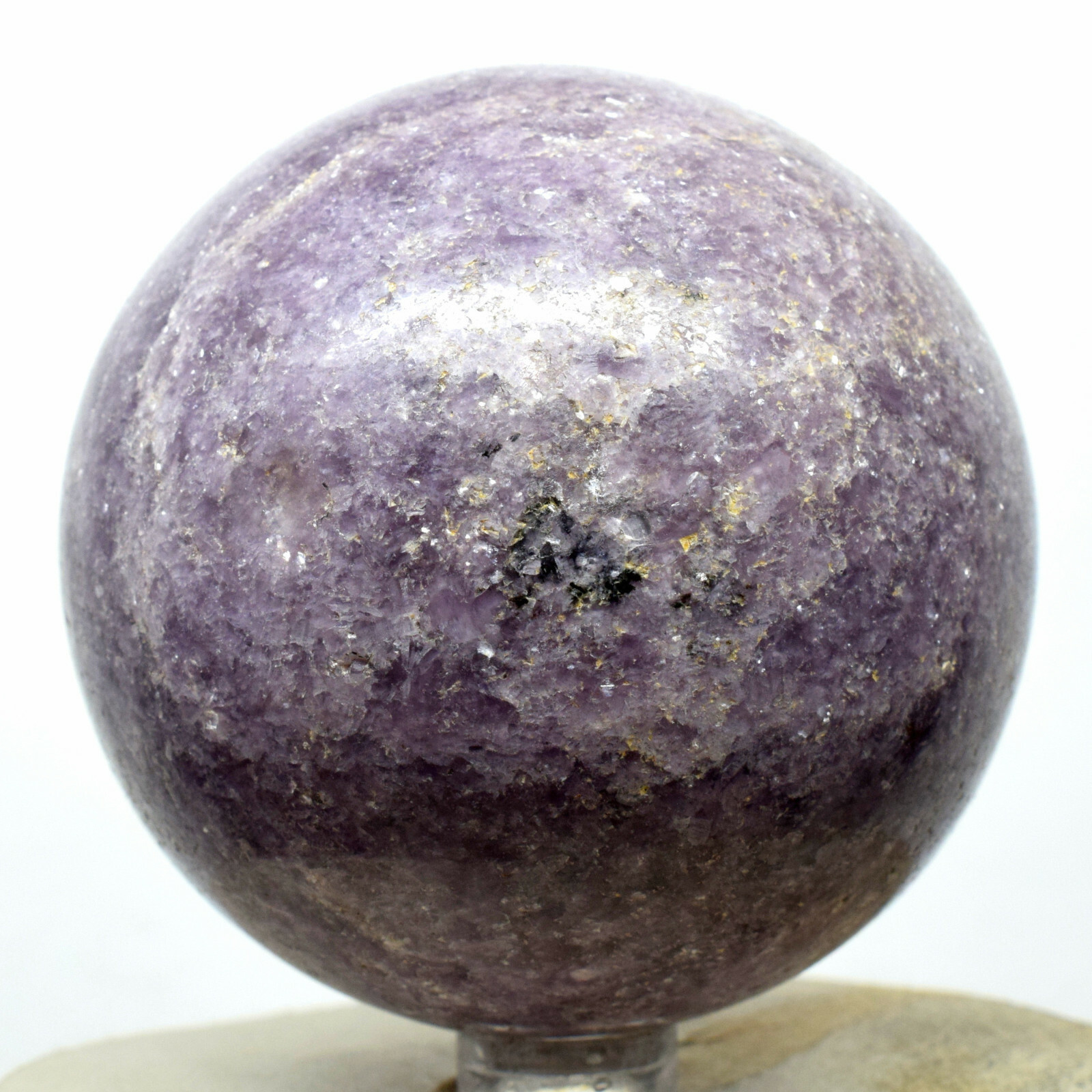 69mm Purple Lilac Lepidolite Sphere Natural Crystal Litha Mica Stone Madagascar