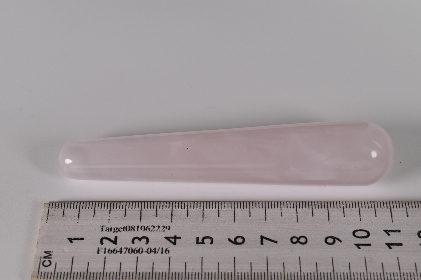 Pink Mangano Calcite Massage Wand Fluorescent UV Reactive 11 cm # S4