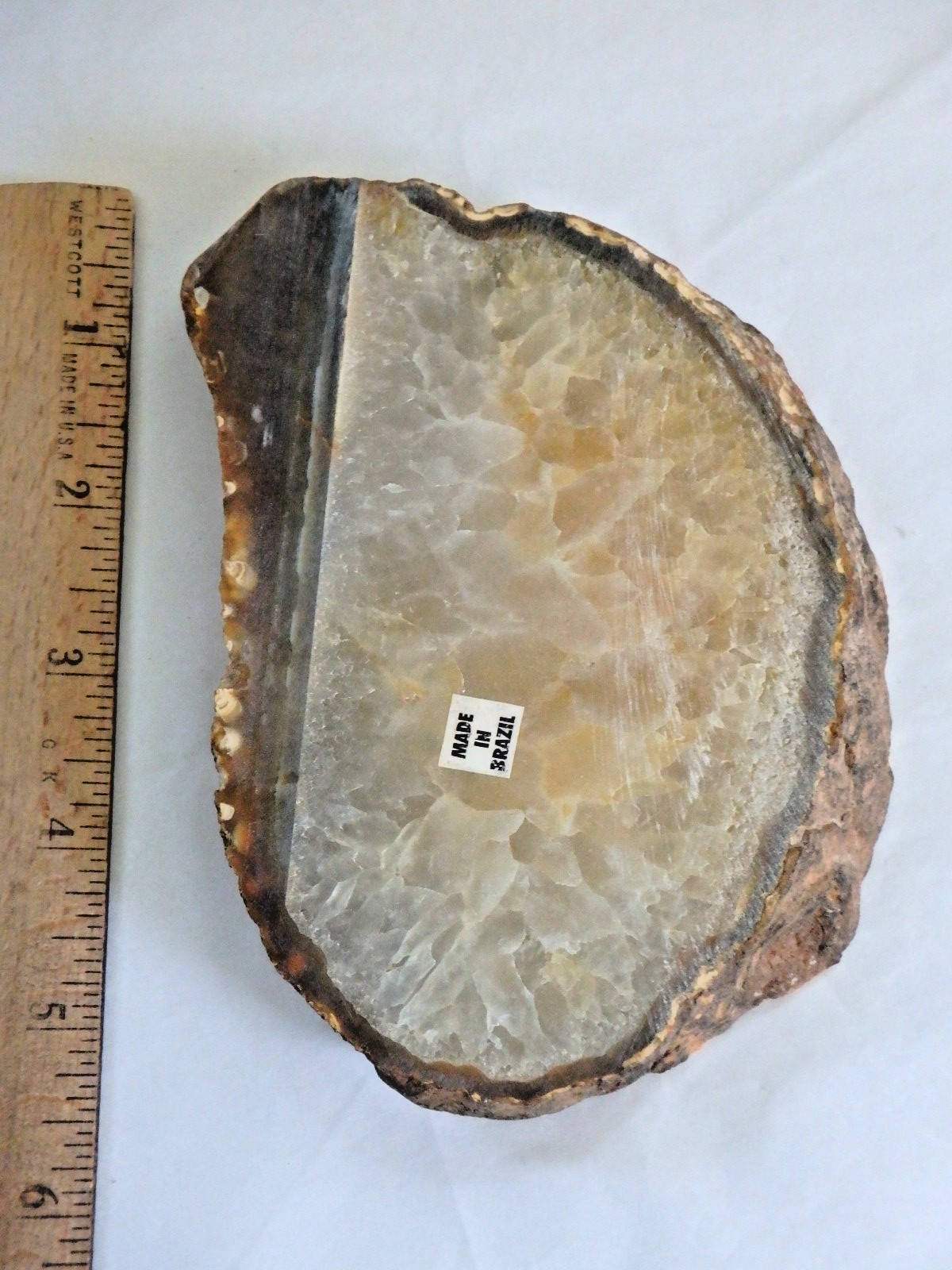 Crystal Stunning Quartz Slice 1 lb. 2 ounces 3/4″ thick Brazil Polished