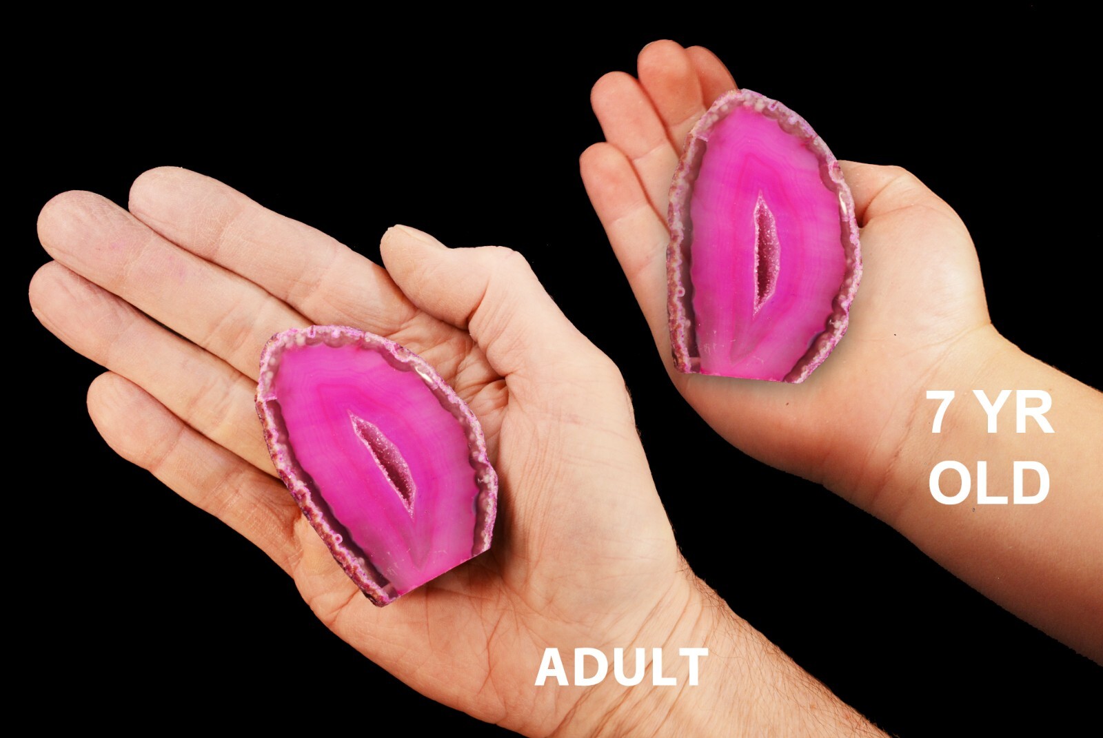 AGATE GEODE Pink 4″ 13-20 Oz Rock Mineral Specimen Chakra Healing Crystal