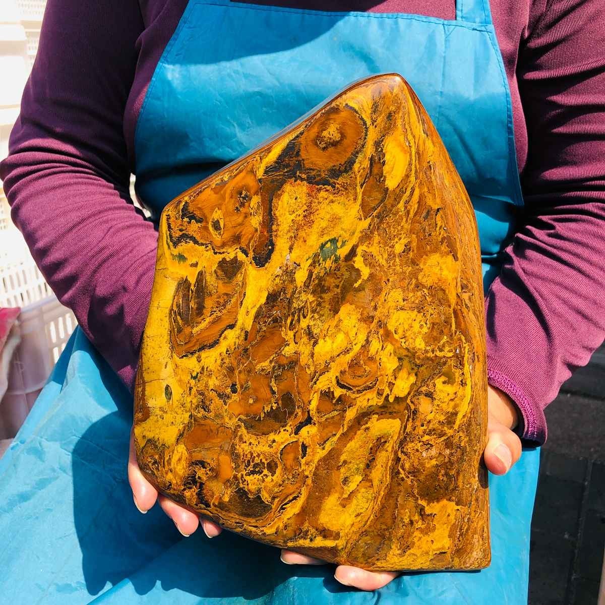 4310G Large Natural Tiger’s Eye Quartz Crystal Rough Mineral Specimen MH5337