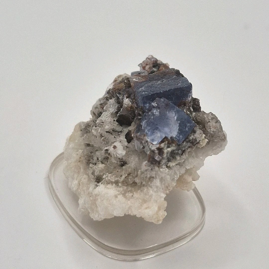 Estate! Blanchard Mine Blue Cubic Fluorite Mineral Specimen Bingham NM Thumbnail