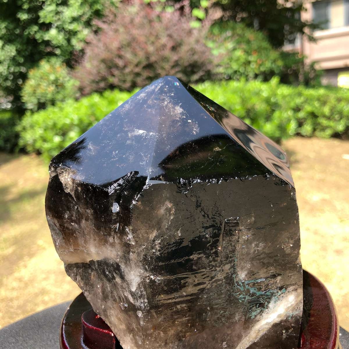 5.25LB Natural Crystal Smoky Quartz Specimen Healing Decoration+base