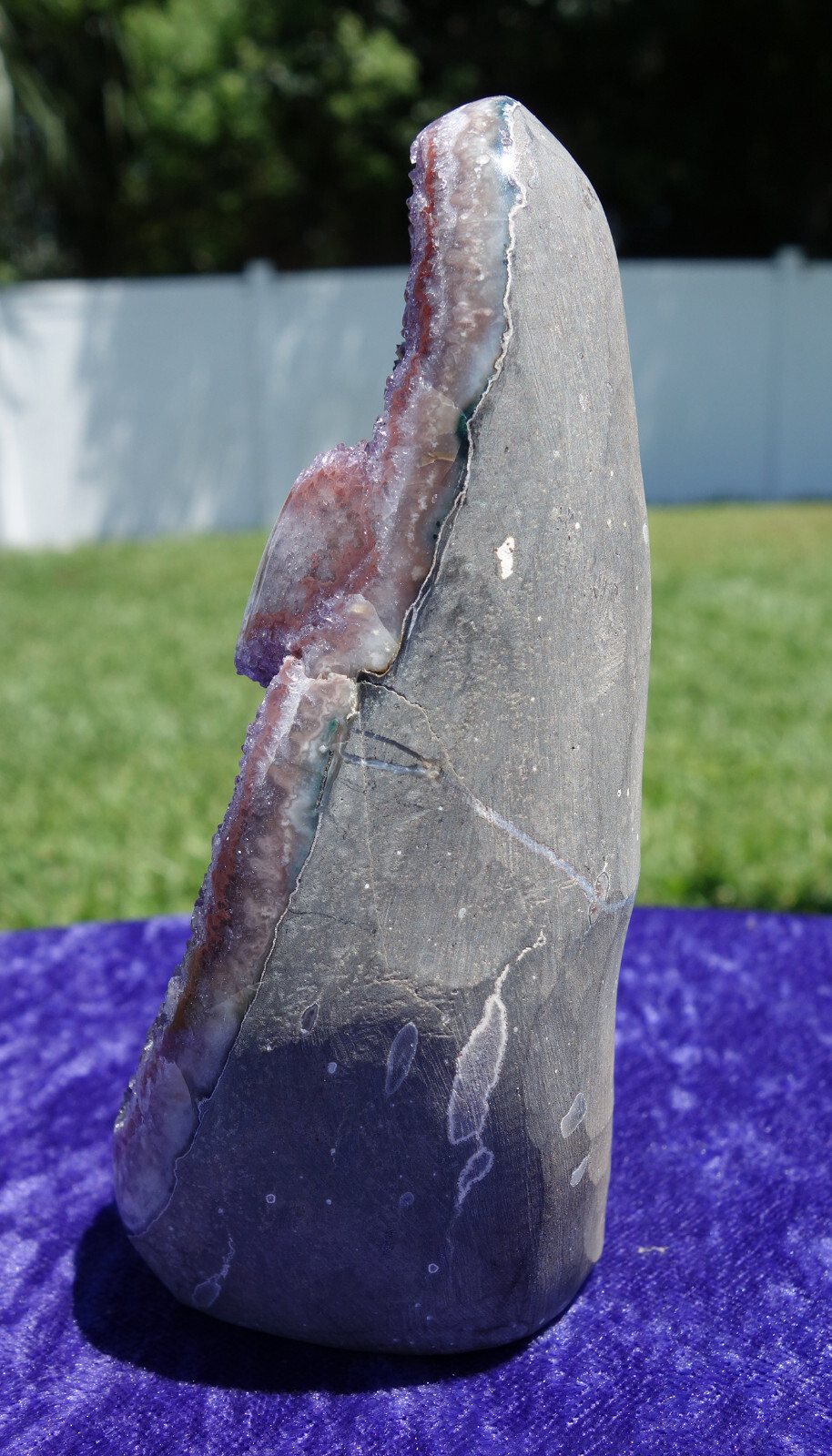 Argentina Pink AMETHYST Quartz Crystal Points in Natural Geode Self Standing