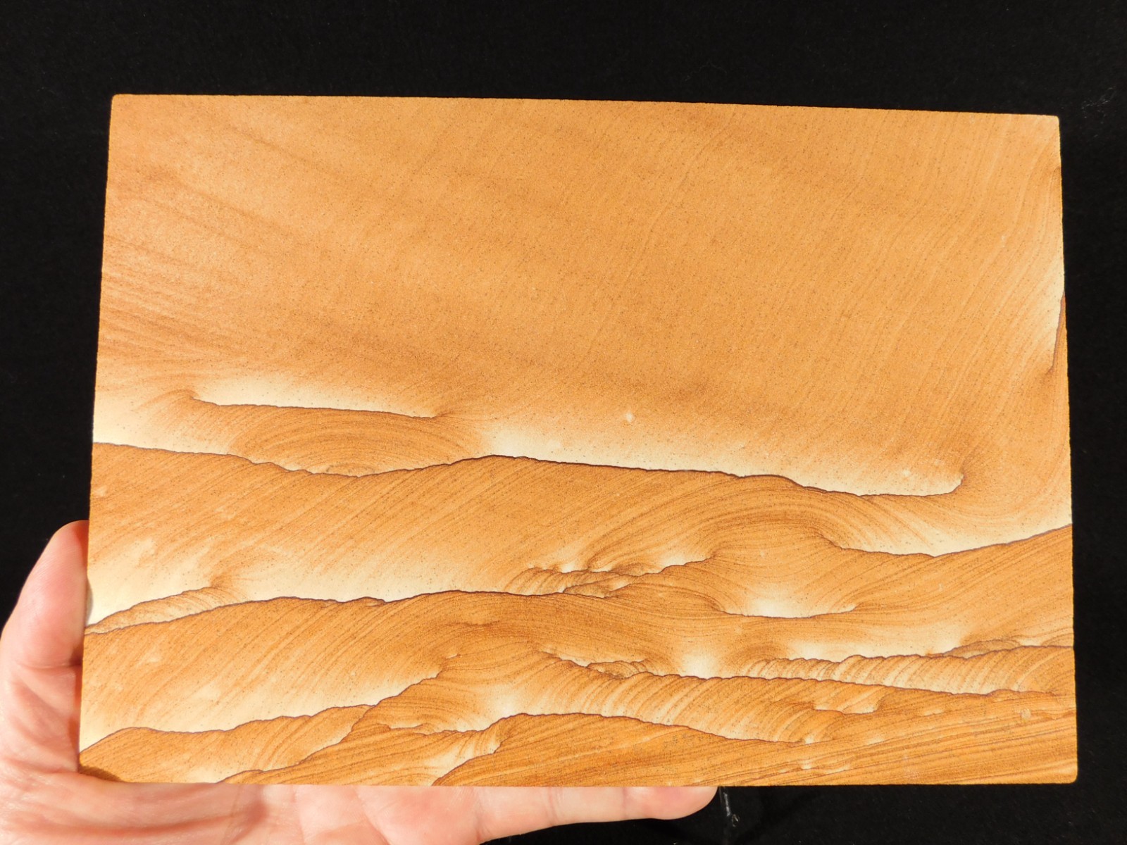 wOw! BIG PICTURE Stone or SANDSTONE Slice/Slab with Display Stand Utah 1041gr
