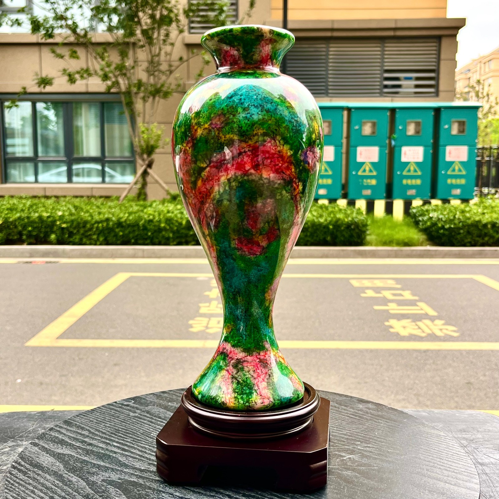 4.64LB Natural “Seven Colors Jade” vase specimen -Taiwan China