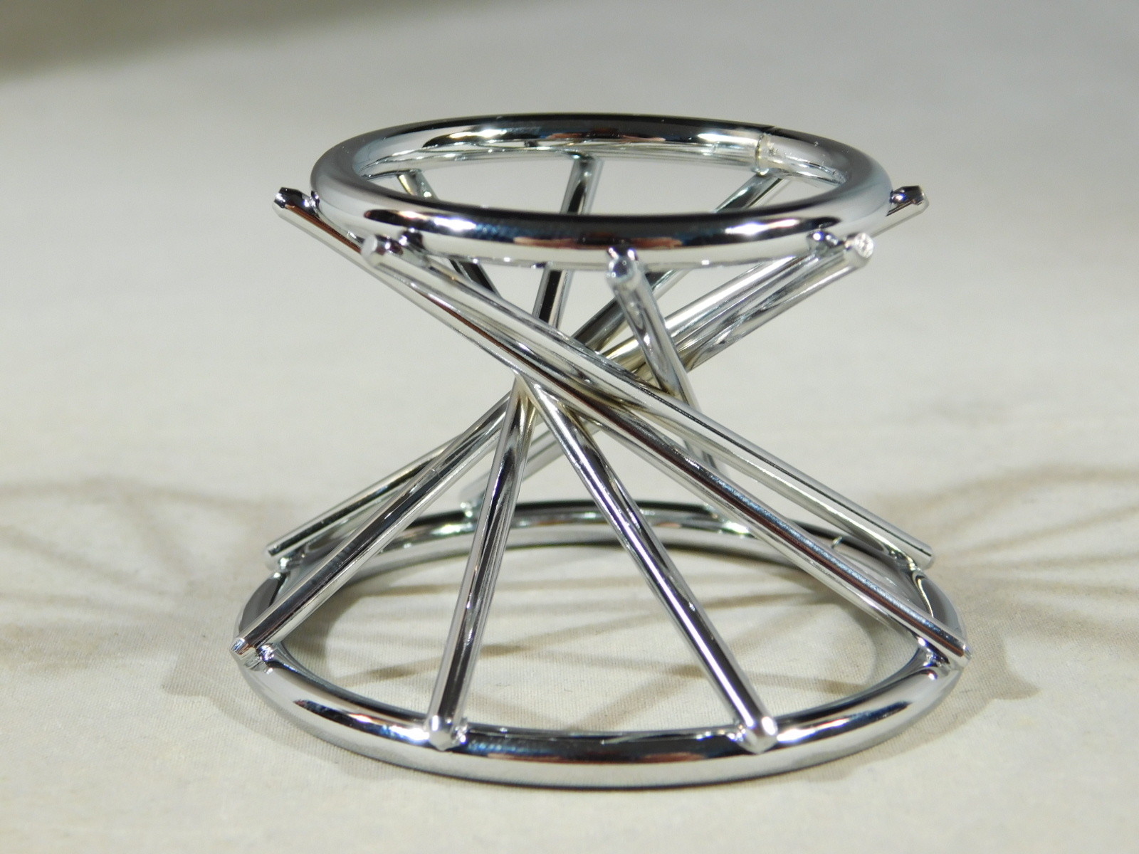 Sphere Display Stand Chrome with SWIRL Design