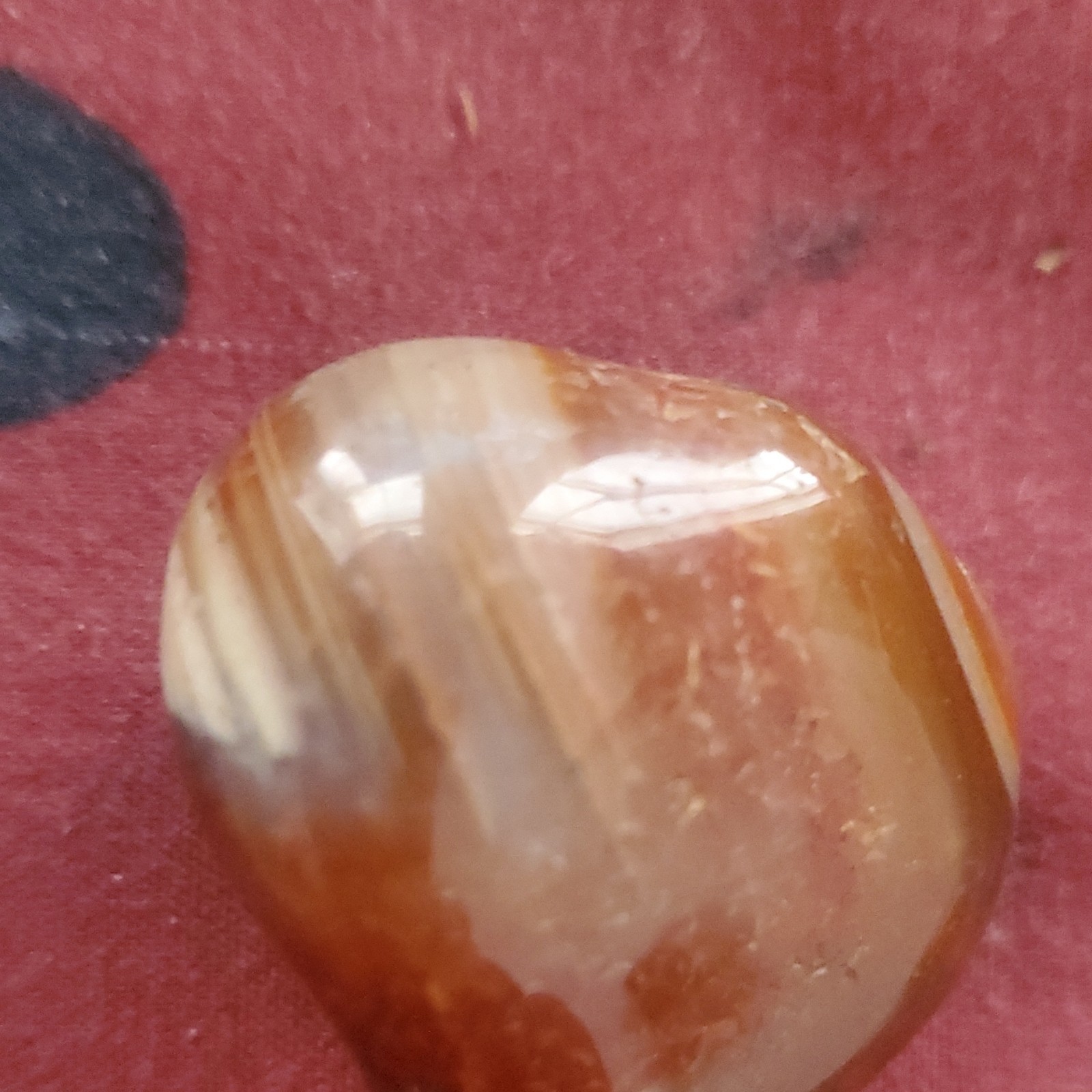 Tumbled Banded Brown and White Crystal Stone Mineral Specimen Collectible