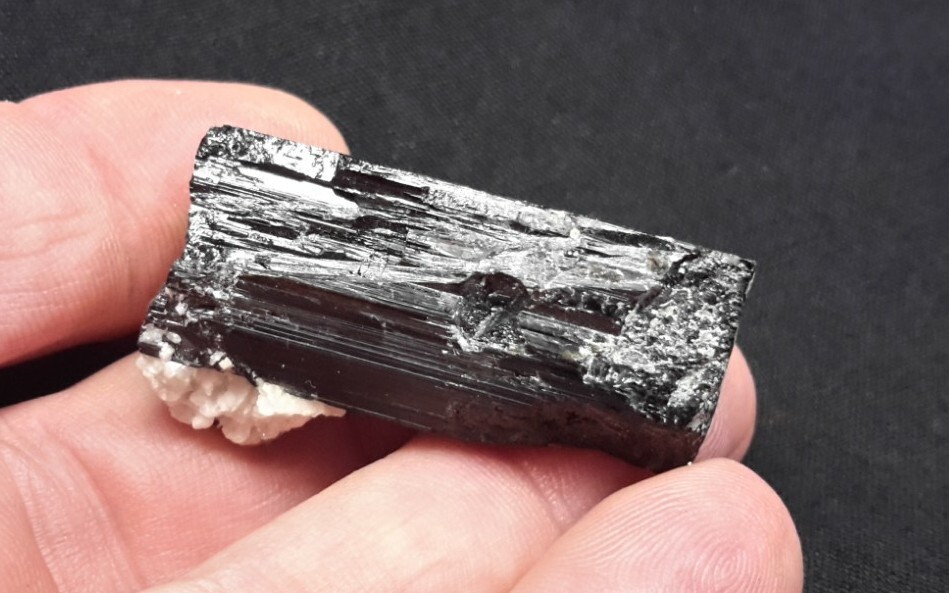 40mm BLACK TOURMALINE with QUARTZ from Stak Bala, Pakistan
