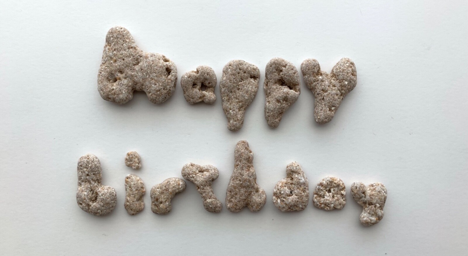 HAPPY BIRTHDAY Beach Stones Letter Rocks Natural Shaped Word Sign Text gift hag