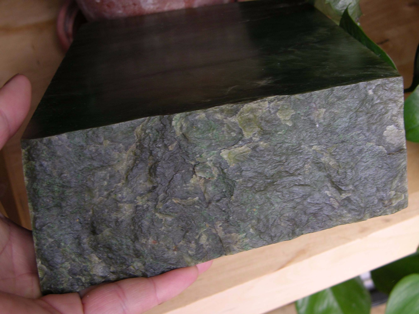 7345g BC Canada 100% Natural Raw Rough Green Jade Block Chunk Specimen 15.44 lb