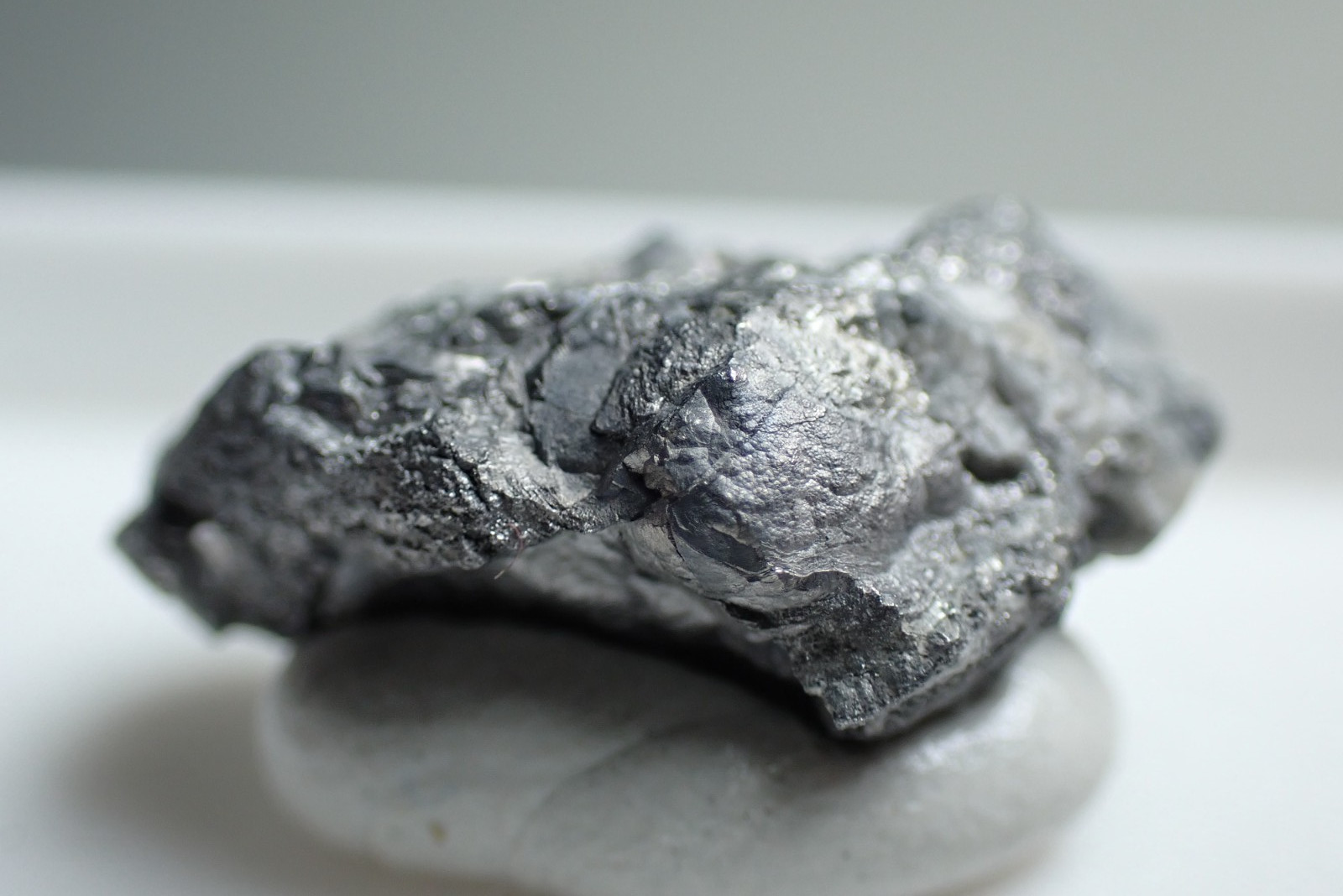 ANTIMONY * SILVERY-BRIGHT BOTRYOIDAL AGGREGATE * RARE ! Pribram, CZECH REPUBLIC