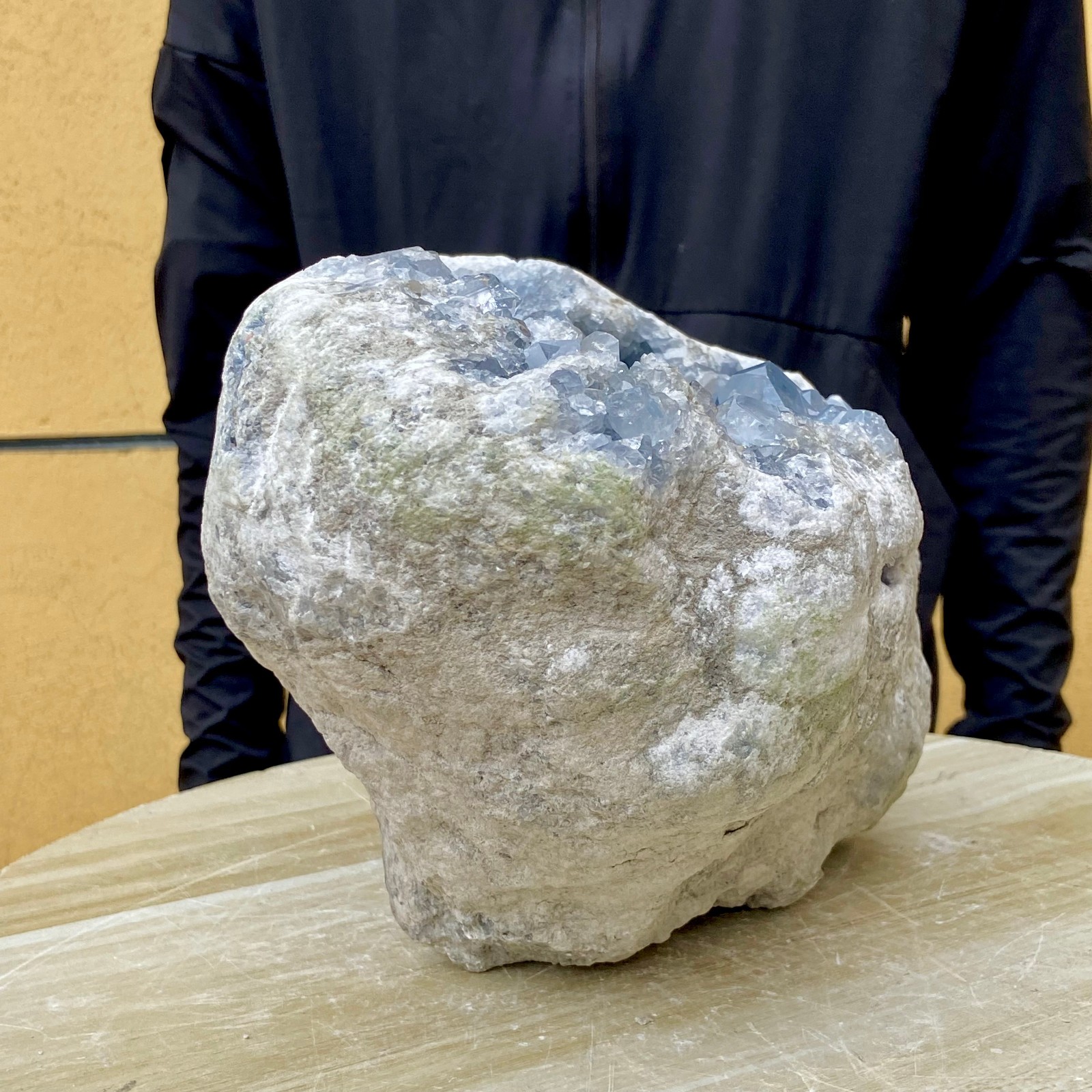 25.35LB Natural Beautiful Blue Celestite Crystal Geode Cave Mineral Specimen