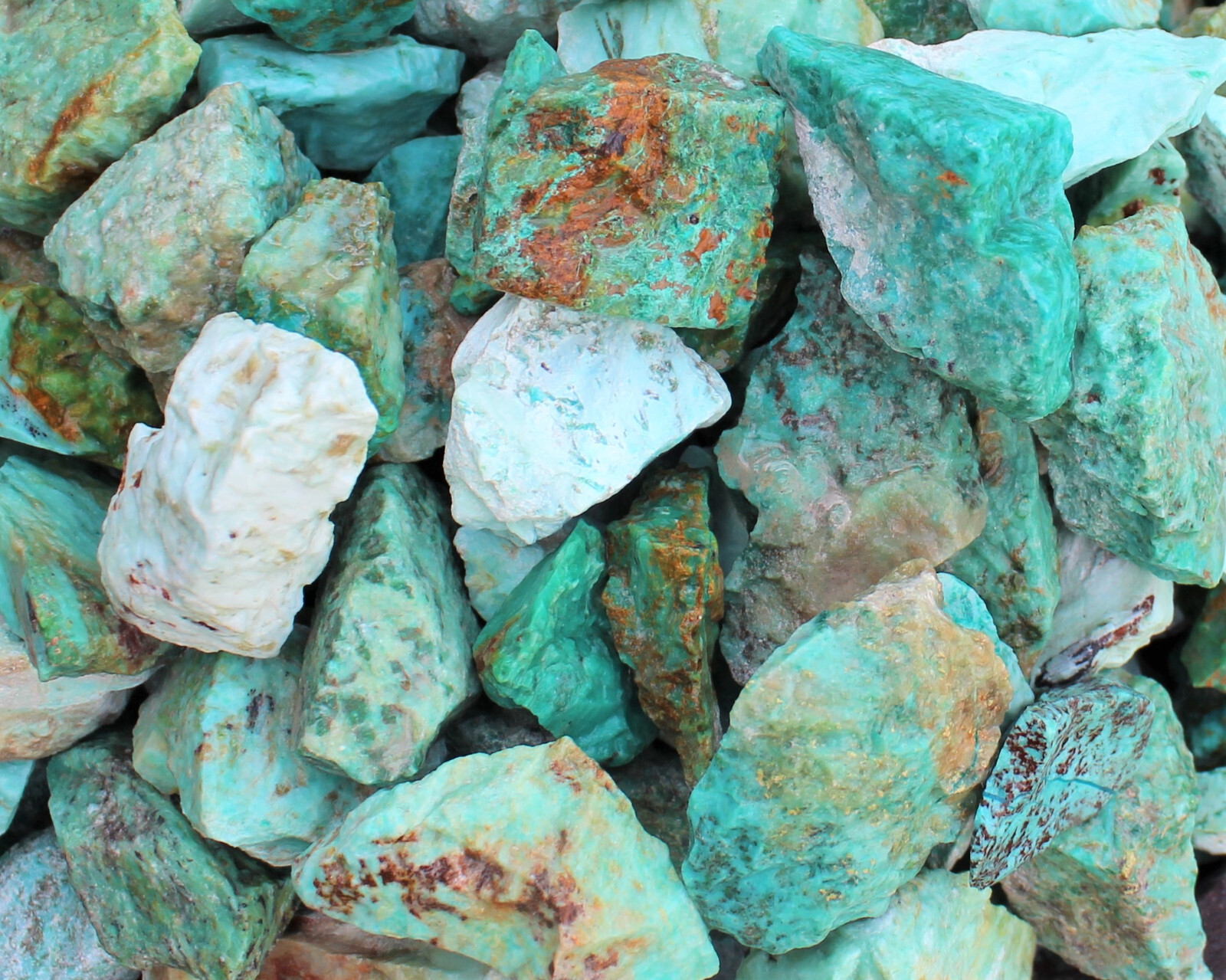 Rough Turquoise Stones LARGE 2-3″ (Raw Natural Turquoise, Peru)