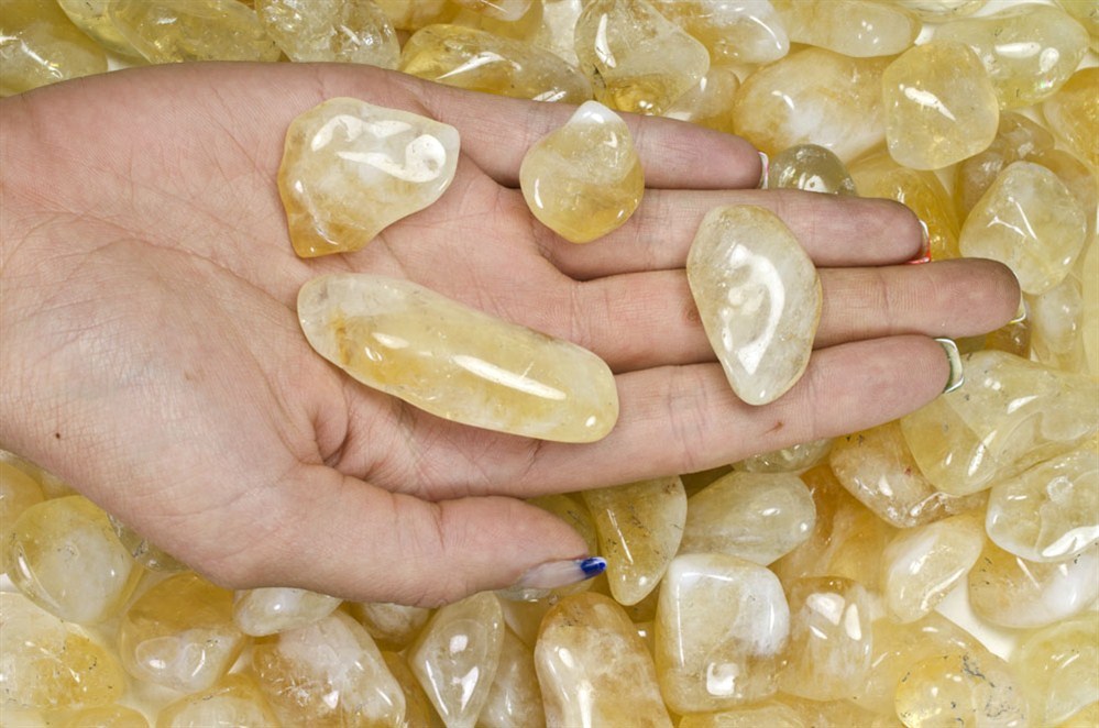 1 Pound Tumbled Citrine – A Grade – Wire Wrapping, Reiki, Crystal Healing