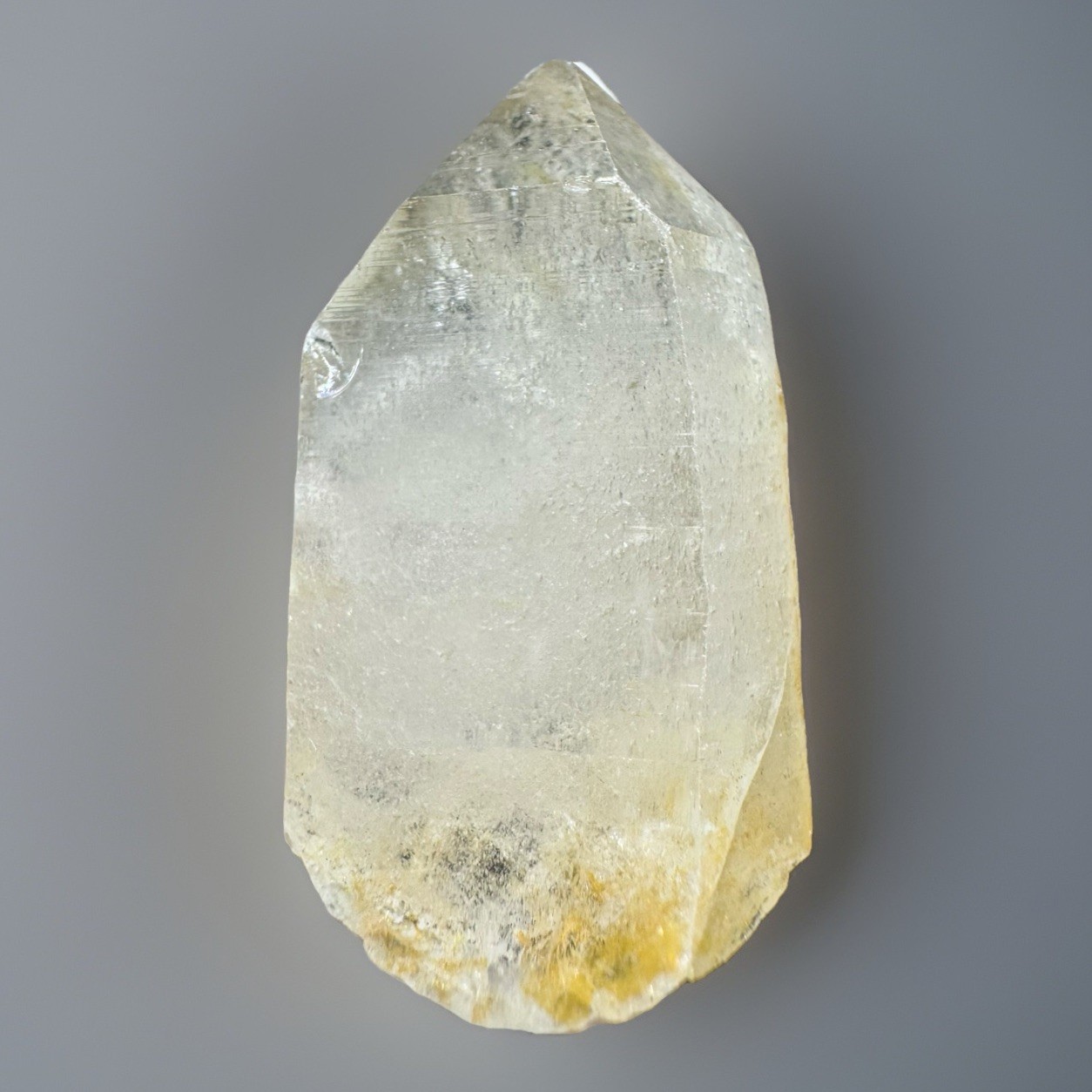 “Golden Archive Tablet” Ganesh Himalayan Flat Top Curved Lemurian Quartz Crystal