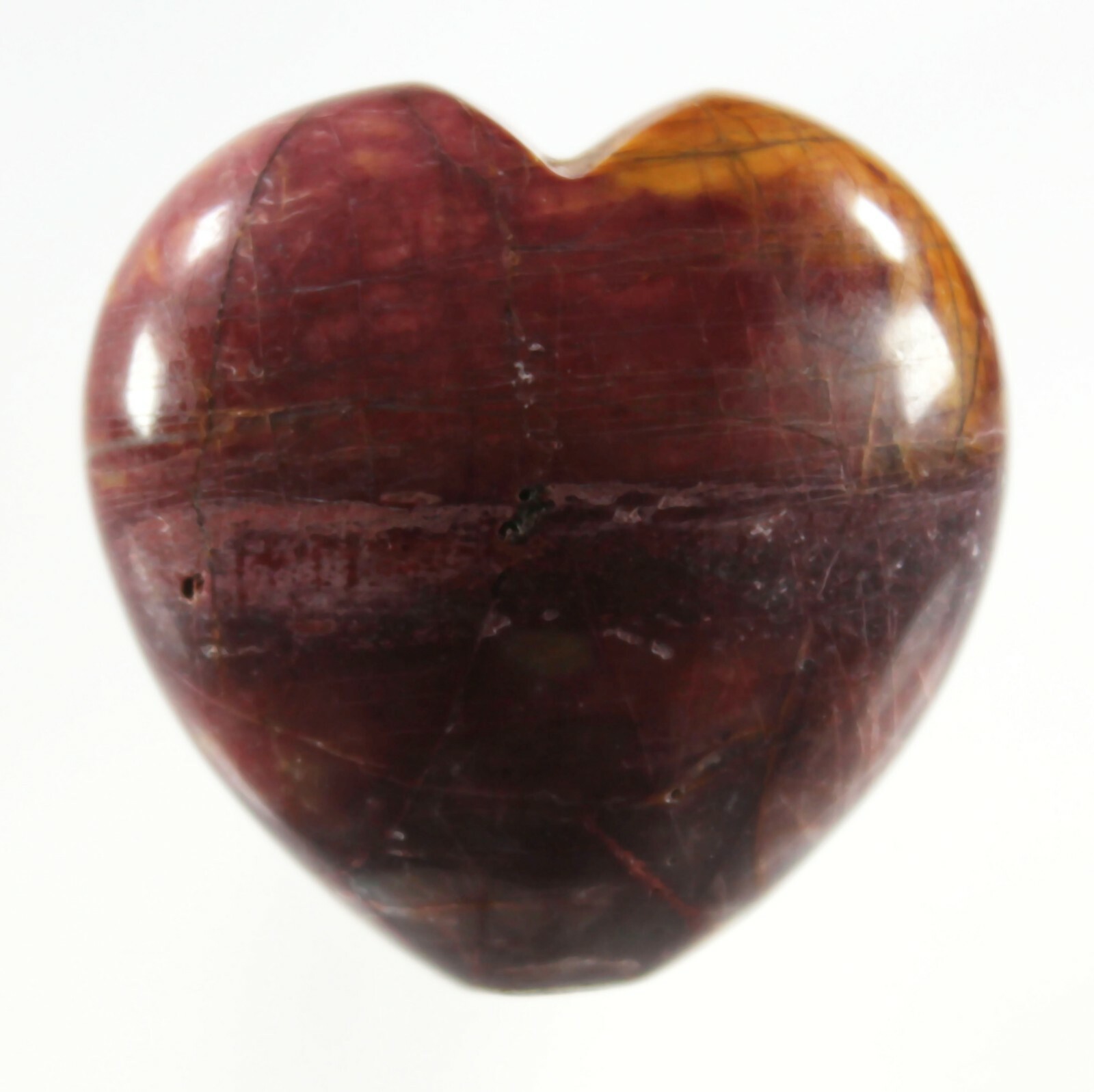 Cherry Creek Jasper 36x36mm / 34g Puff Heart Gift Idea Red Creek Jasper (112)