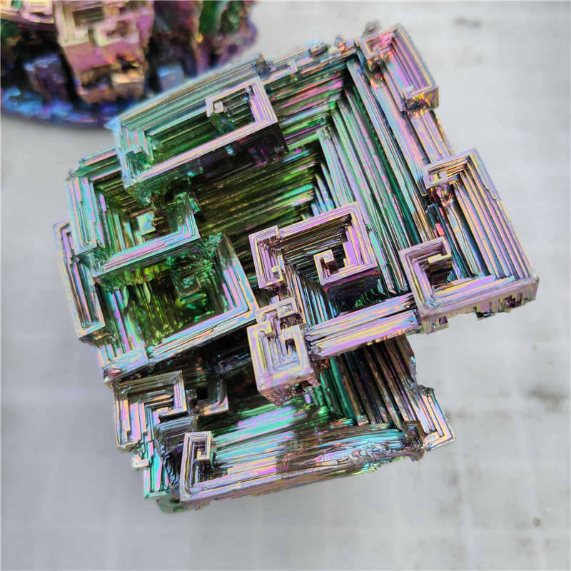 70g Natural Rainbow Titanium Bismuth Crystal Cluster Rock Electroplate Specimen