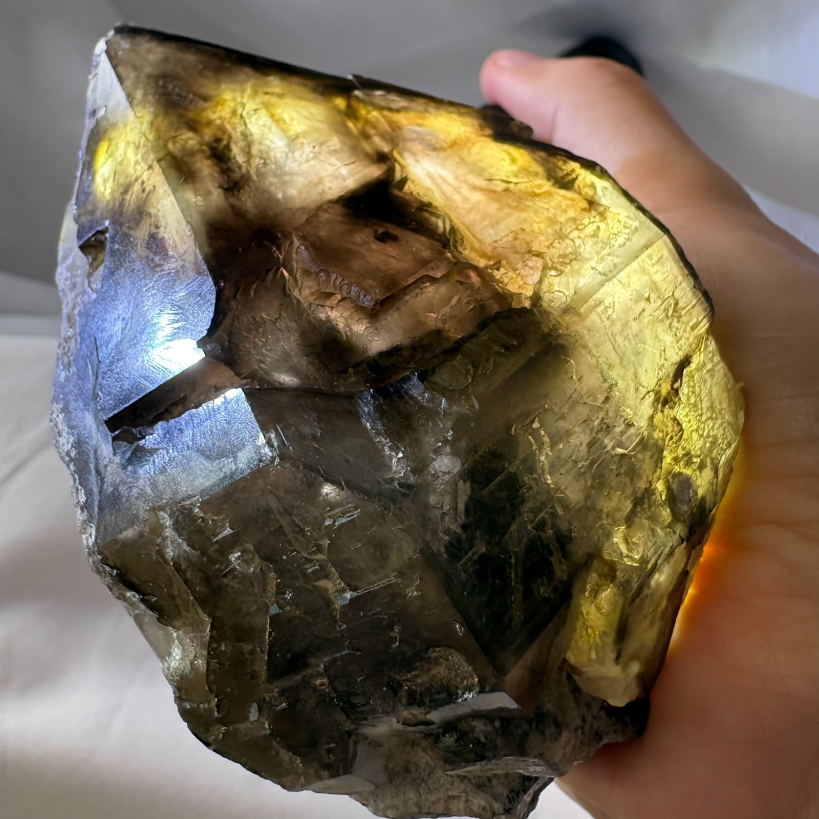 Natural Elestial Smoky Quartz Crystal Raw Mineral Specimen Protection Reiki Heal