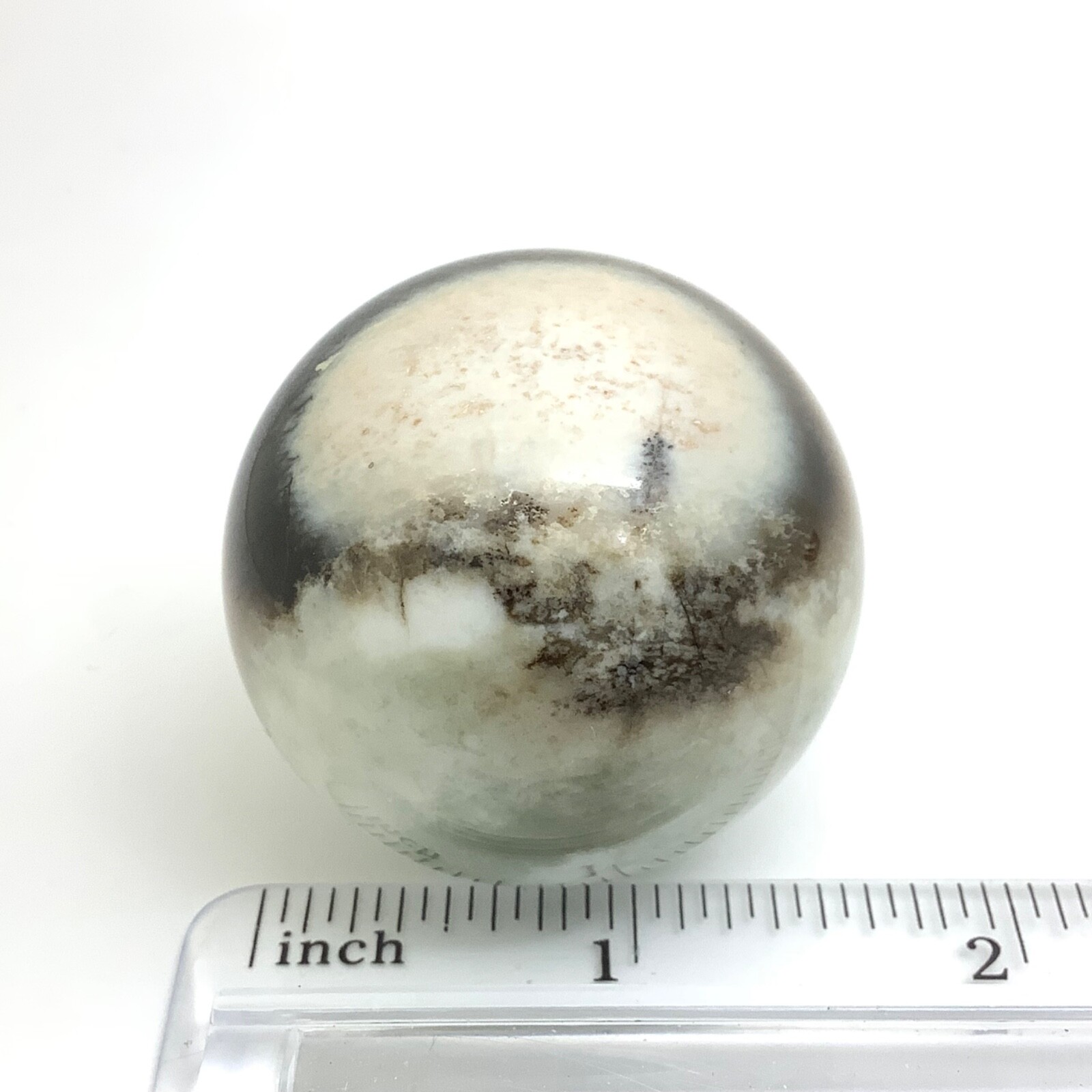 Siberian Jade Sphere Brown Green White Nephrite Jade Vitim River Siberia 42mm