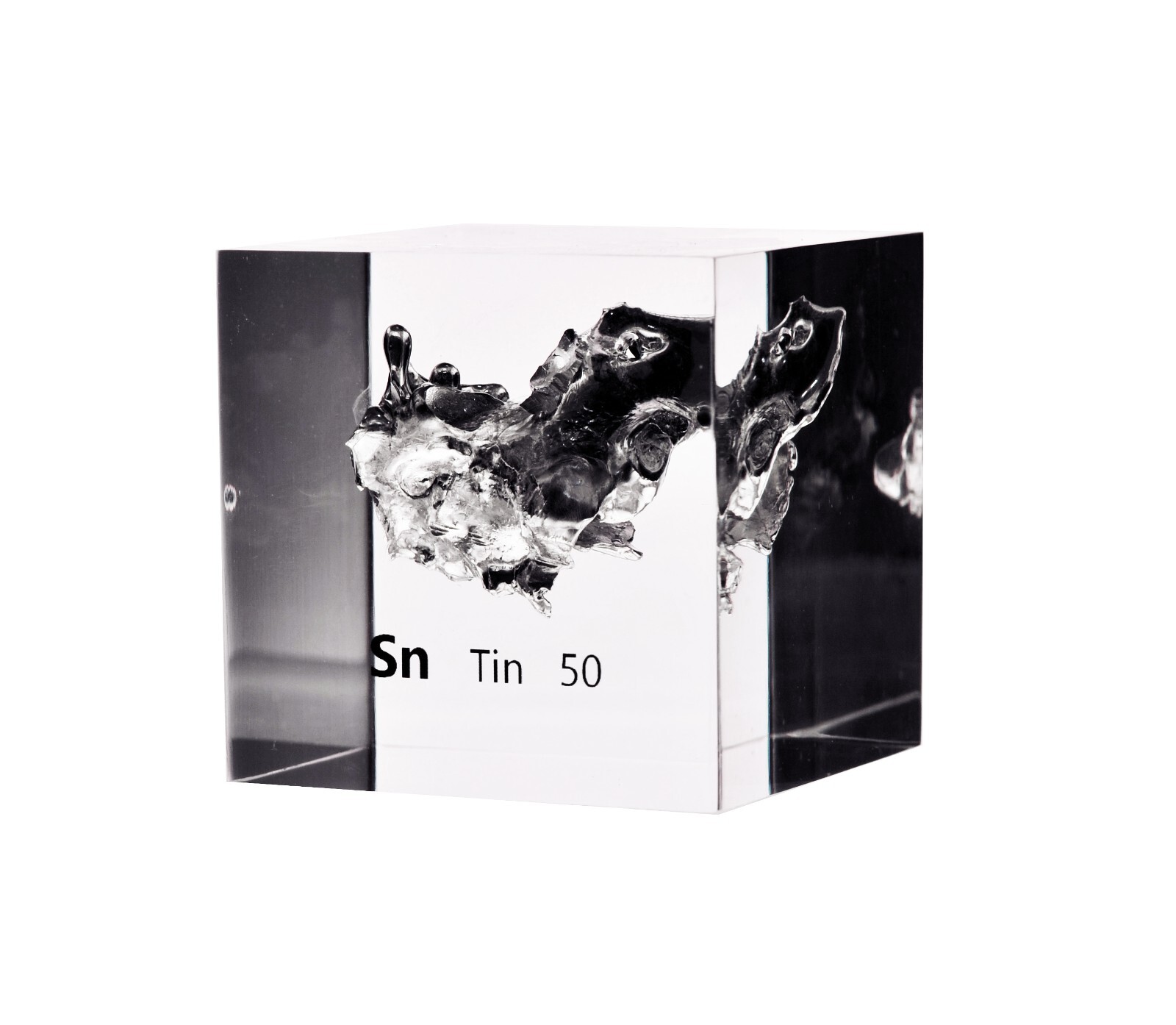 Tin 50mm Lucite Acrylic Cube for Element Collection USA SHIPPING