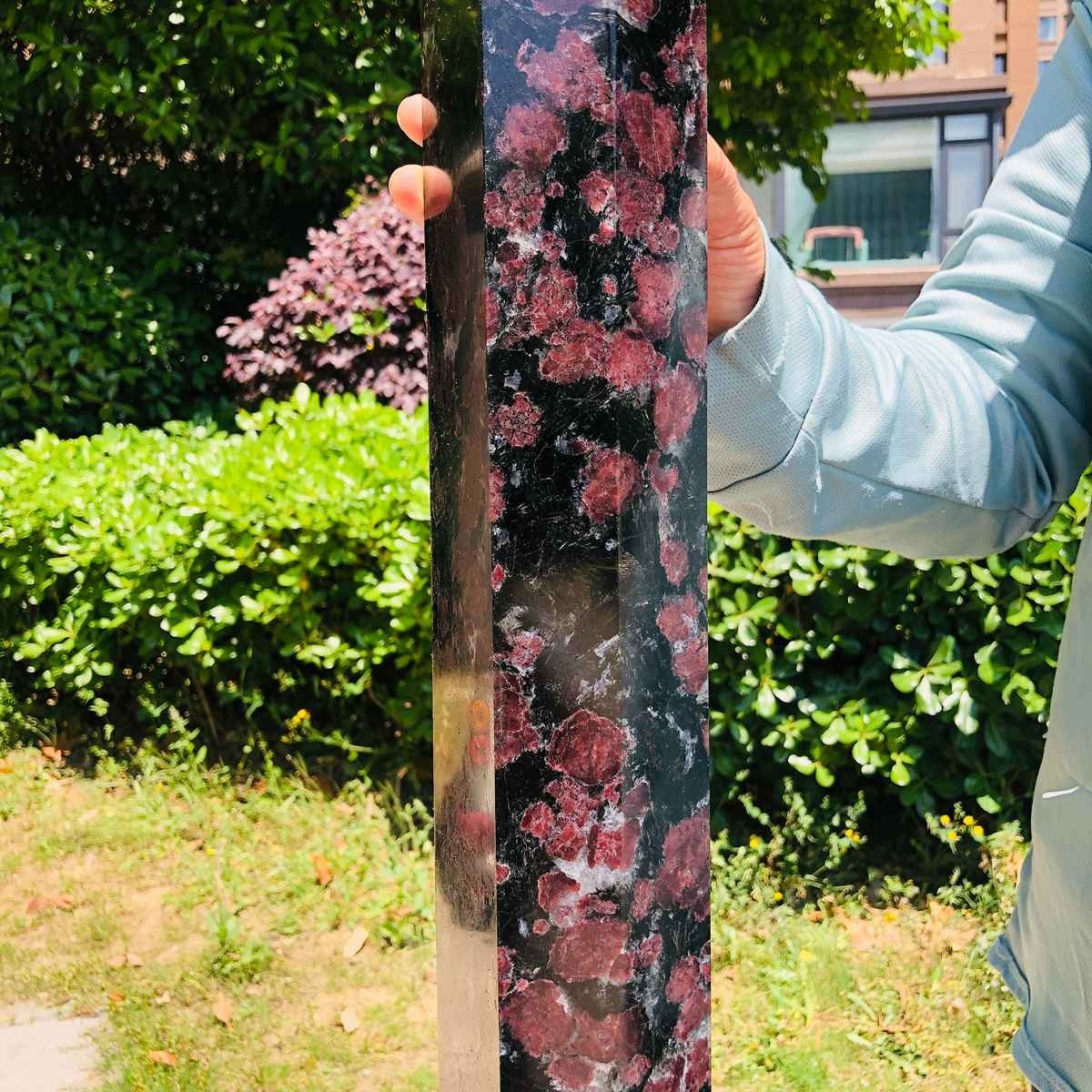 16LB Natural Garnet Fireworks Obelisk Quartz Tower Crystal Wand Point Healing