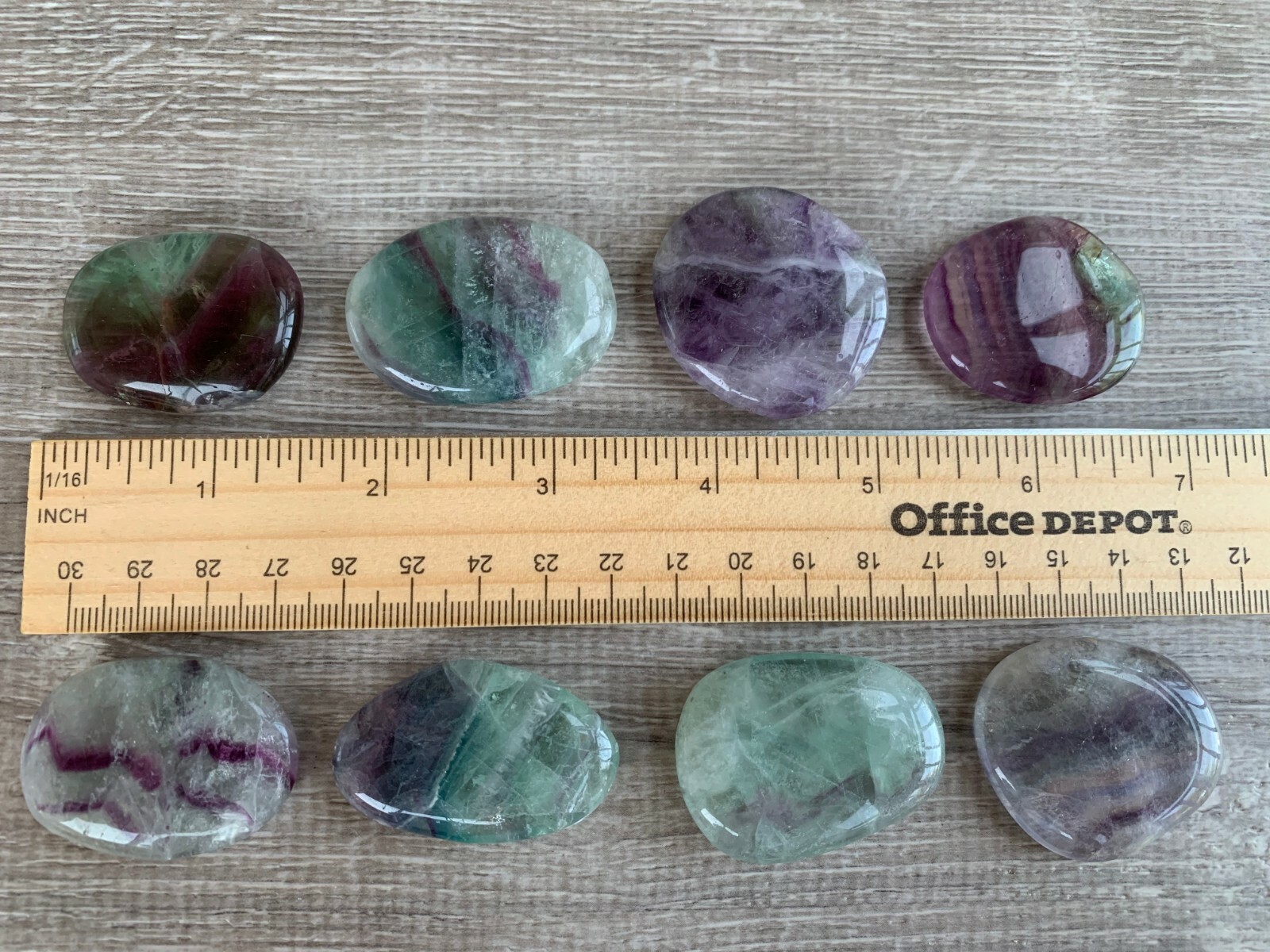 Fluorite Smooth Stone,1.5″-2″ Polished Fluorite Palm Stone, Wholesale Bulk Lot