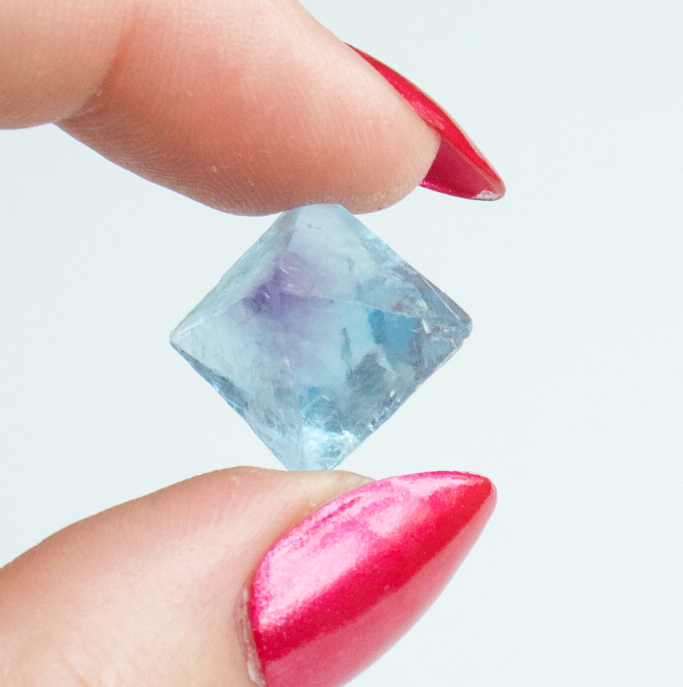 Fluorite Octahedron Gemmy Blue & Purple Color Cave In Rock, Illinois 2.0 Cms