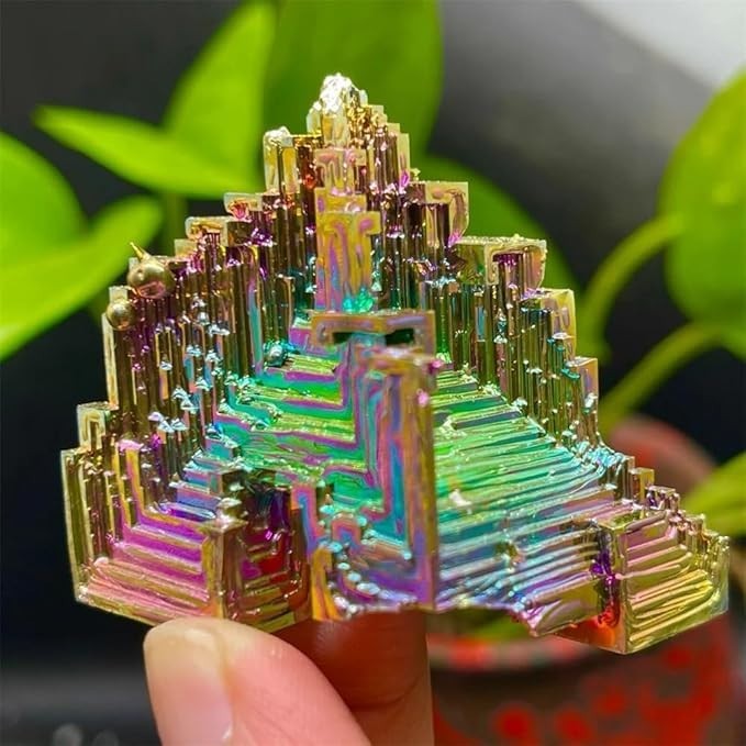 AAAA Grade Natural Rainbow Titanium Aura Bismuth Quartz Cluster Raw Mineral Deco