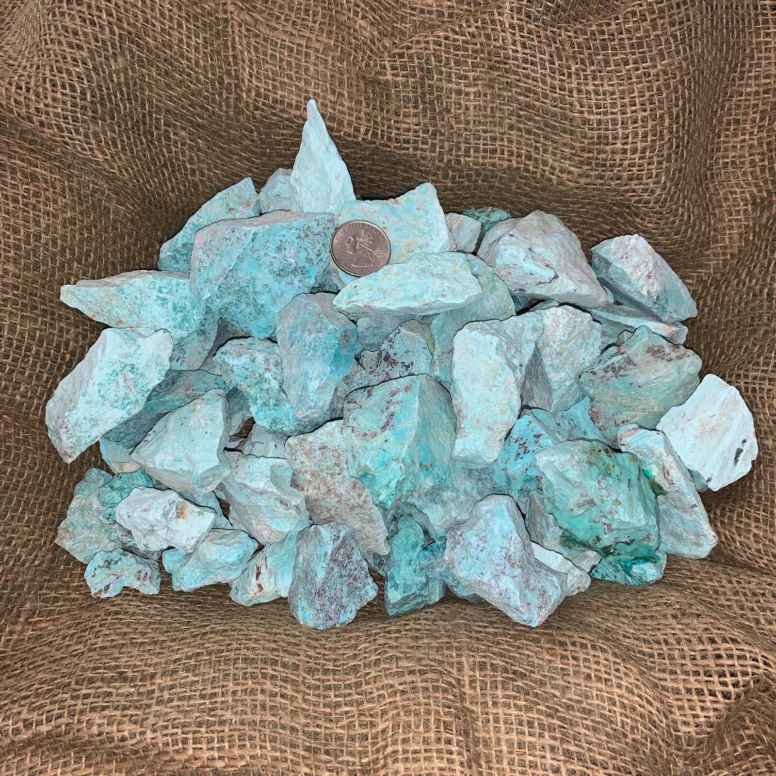 500 Carat Lots of Natural Turquoise Rough (Not Stabilized) + a Free Gemstone