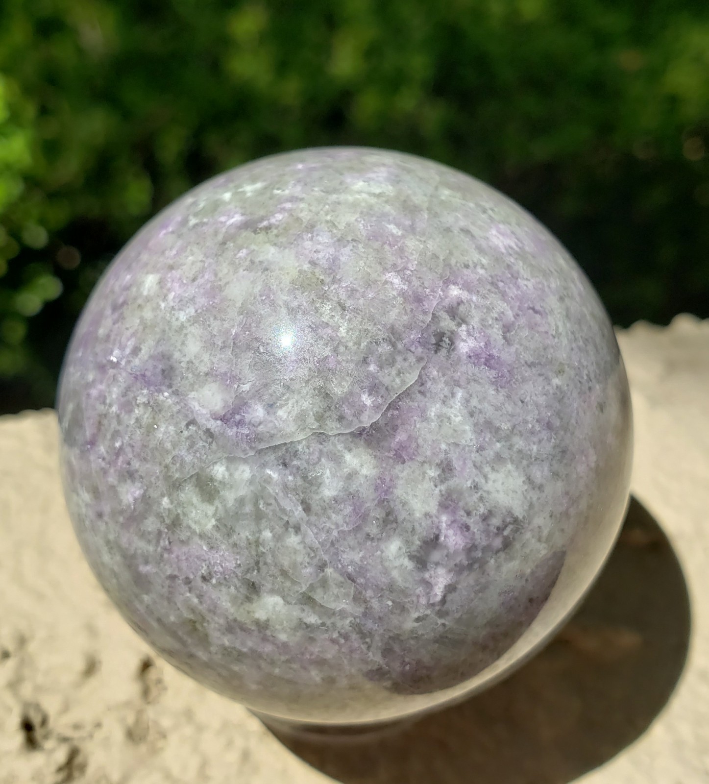 2.15″ Hackmanite Mineral Sphere Orb Ball STRONG UV, 220g or 7.76 oz
