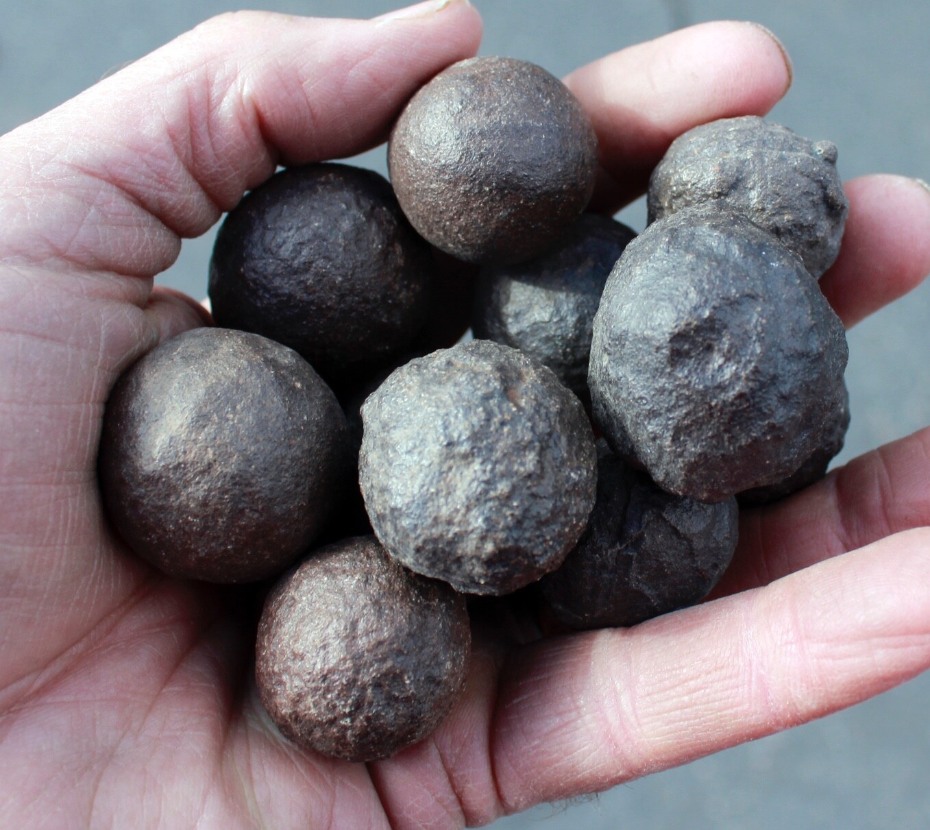 Moqui Marbles • Iron Concretions • One Pair, About 1.50″ diameter